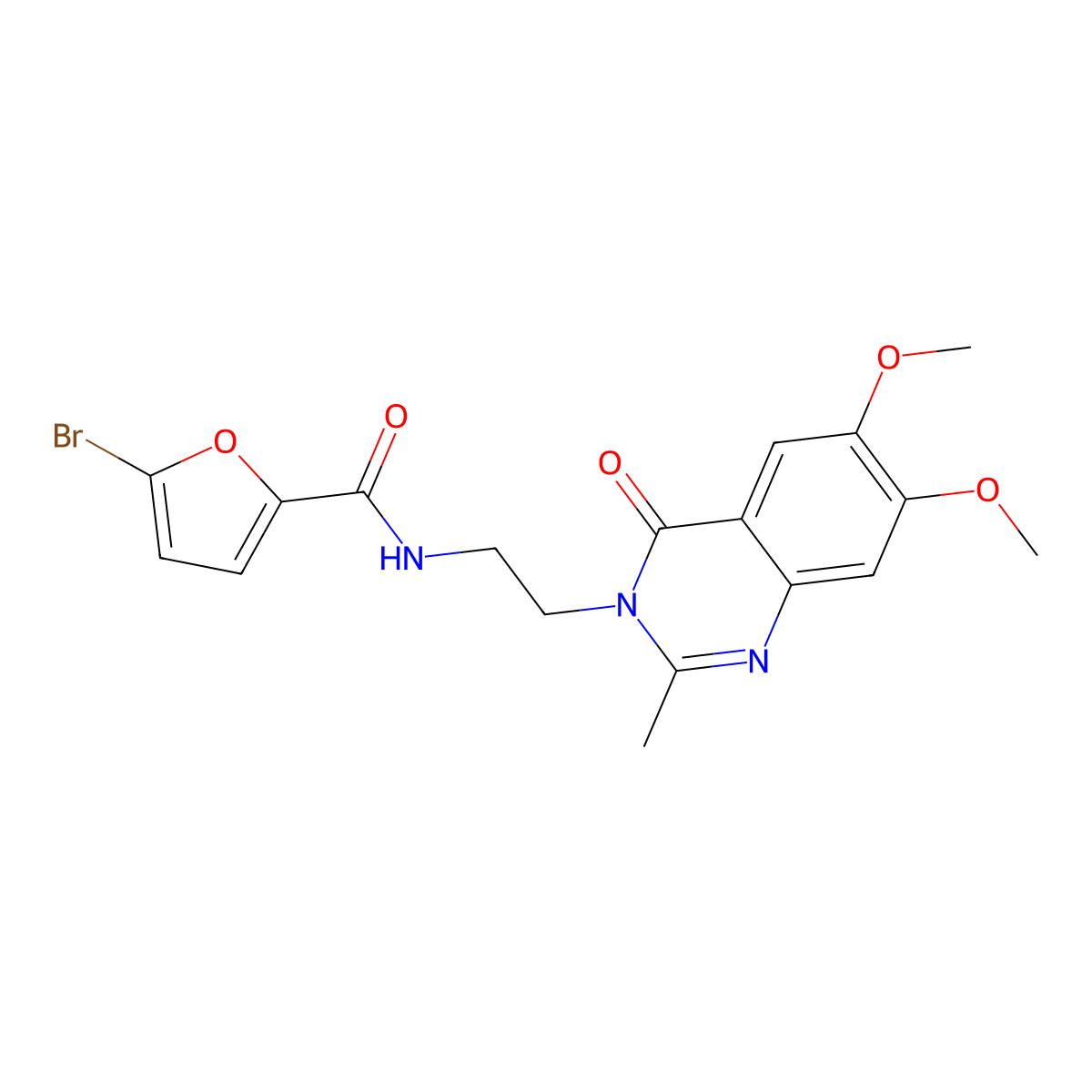 5-bromo-N-[2-(6,7-dimethoxy-2-methyl-4-oxoquinazolin-3(4H)-yl)ethyl]furan-2-carboxamide molecular structure, CAS 1435995-36-0