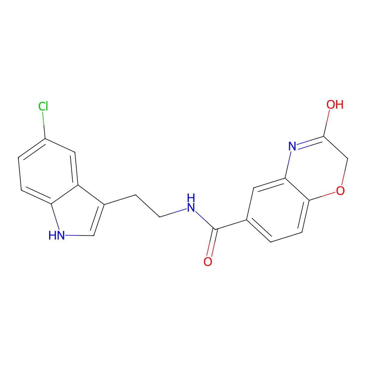 N-[2-(5-chloro-1H-indol-3-yl)ethyl]-3-oxo-3,4-dihydro-2H-1,4-benzoxazine-6-carboxamide molecular structure, CAS 1435995-41-7