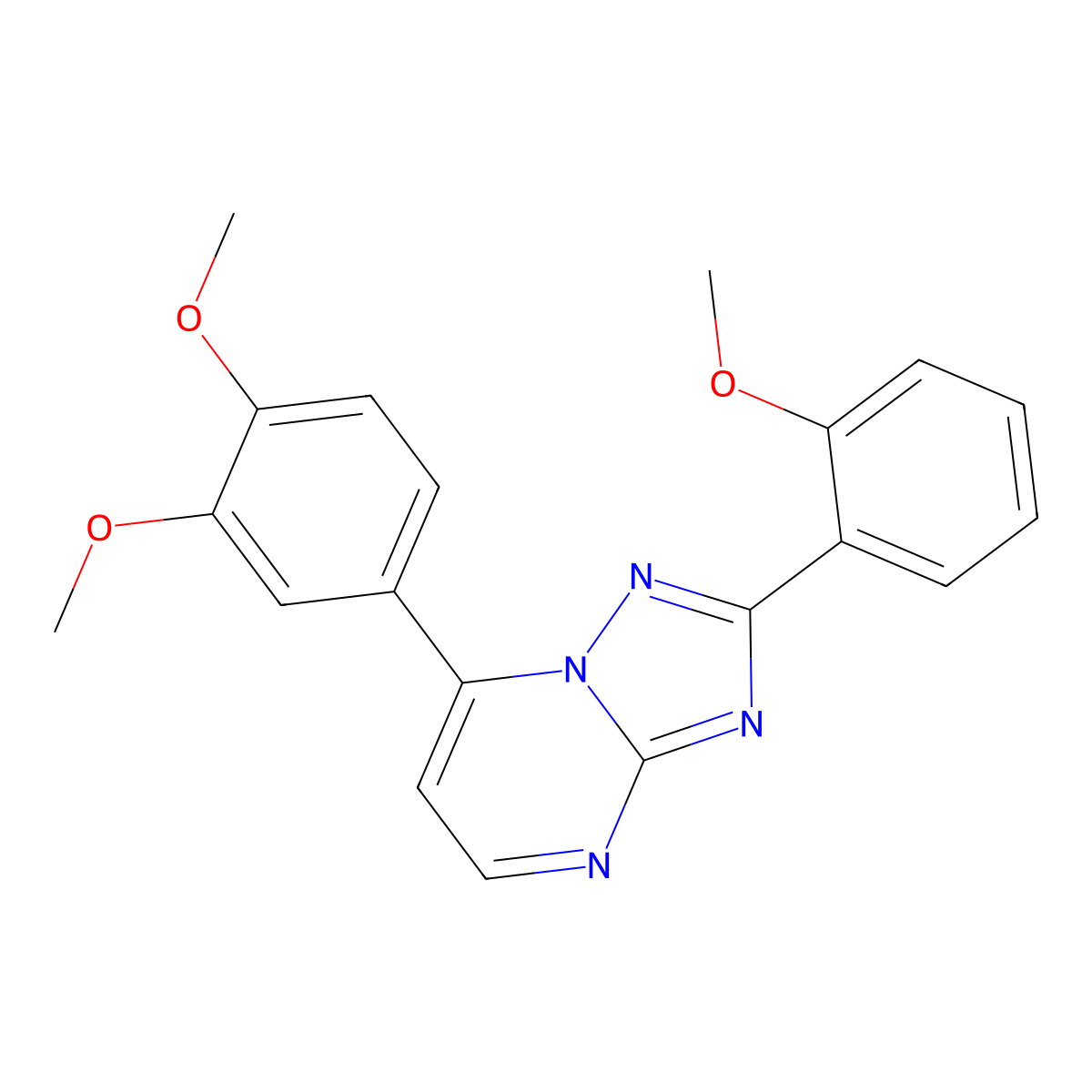 7-(3,4-Dimethoxyphenyl)-2-(2-methoxyphenyl)[1,2,4]triazolo[1,5-a]pyrimidine molecular structure, CAS 1435995-71-3