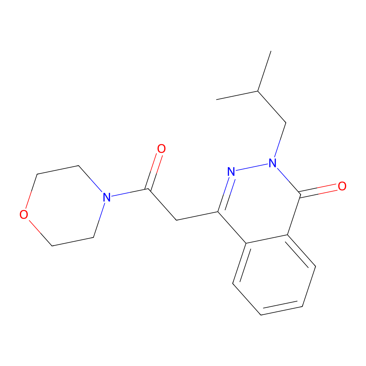 2-(2-methylpropyl)-4-[2-(morpholin-4-yl)-2-oxoethyl]phthalazin-1(2H)-one molecular structure, CAS 1435995-80-4