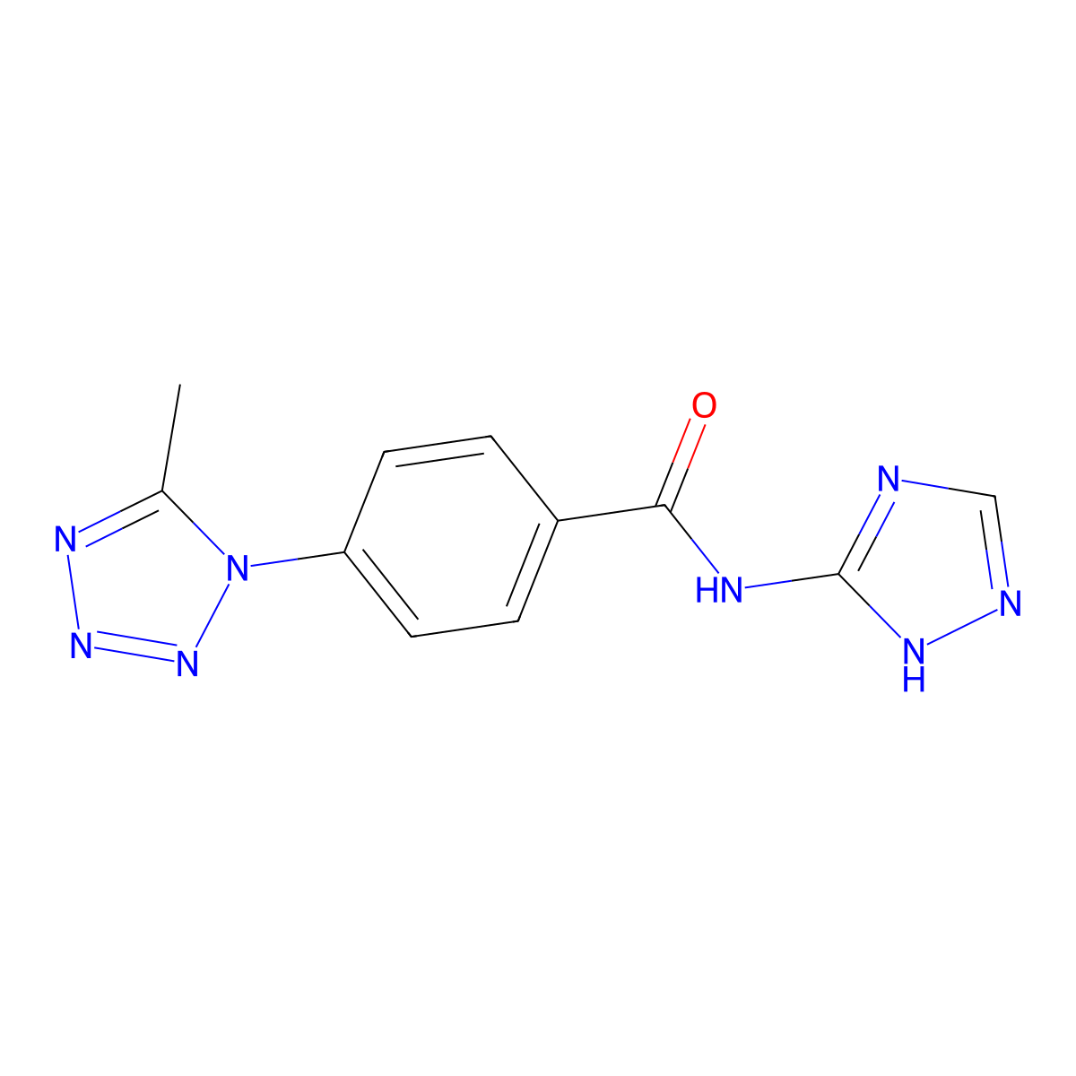 4-(5-methyl-1H-tetrazol-1-yl)-N-(4H-1,2,4-triazol-3-yl)benzamide molecular structure, CAS 1435996-58-9