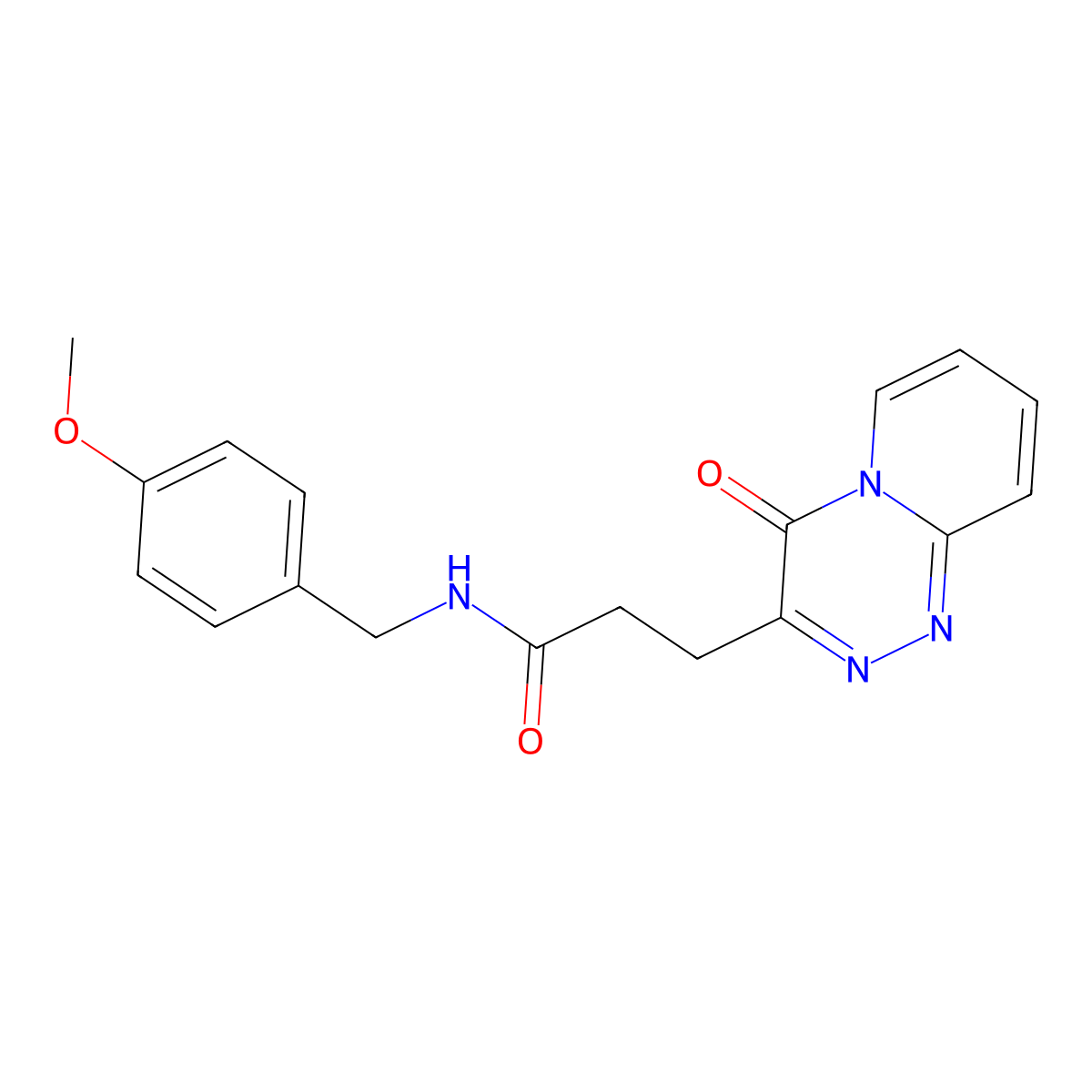 N-(4-methoxybenzyl)-3-(4-oxo-4H-pyrido[2,1-c][1,2,4]triazin-3-yl)propanamide molecular structure, CAS 1435998-56-3