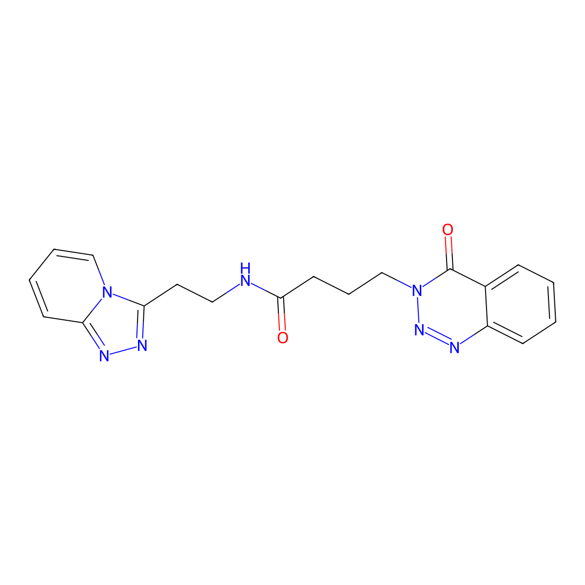 4-(4-oxo-1,2,3-benzotriazin-3(4H)-yl)-N-[2-([1,2,4]triazolo[4,3-a]pyridin-3-yl)ethyl]butanamide molecular structure, CAS 1435998-58-5