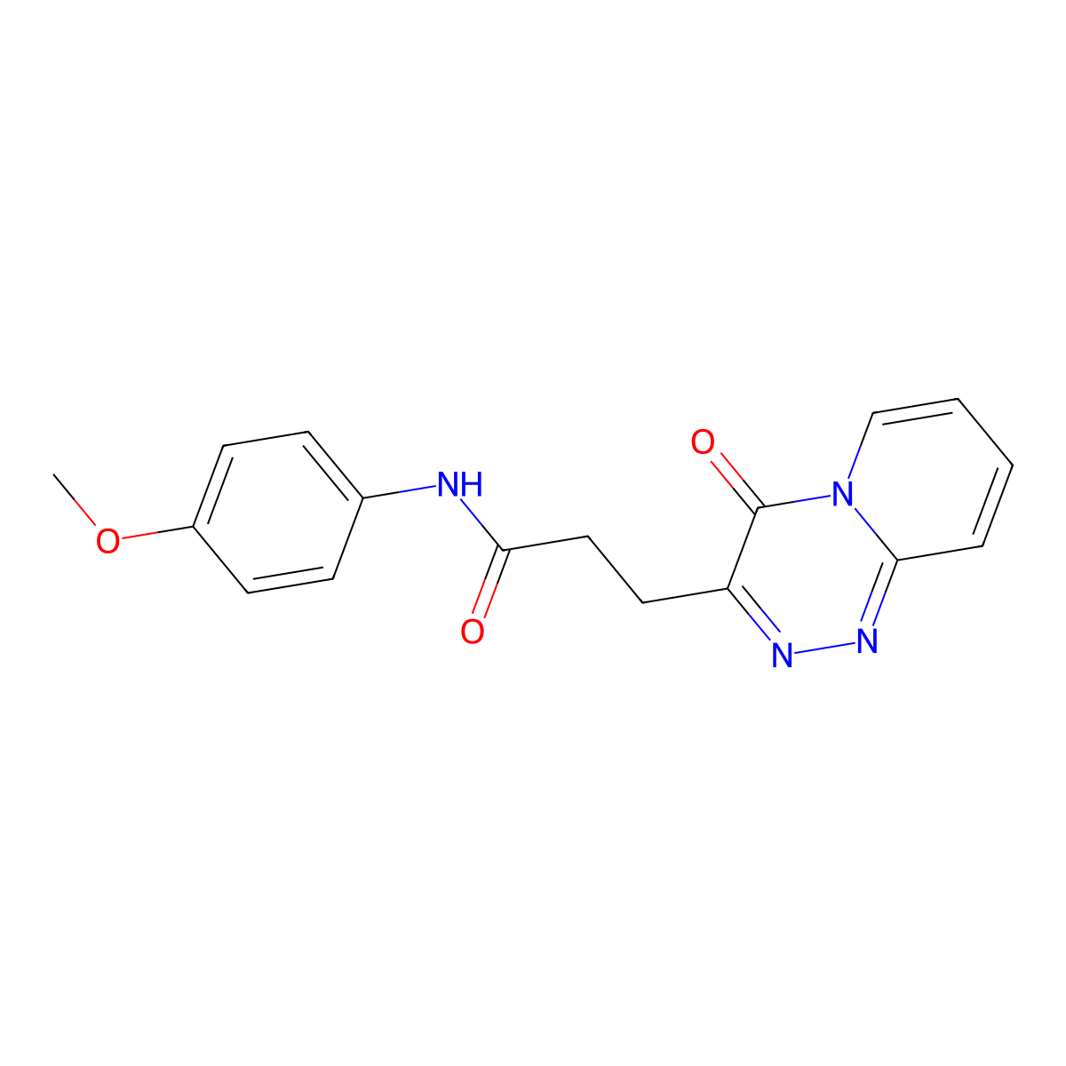 N-(4-methoxyphenyl)-3-(4-oxo-4H-pyrido[2,1-c][1,2,4]triazin-3-yl)propanamide molecular structure, CAS 1435998-95-0