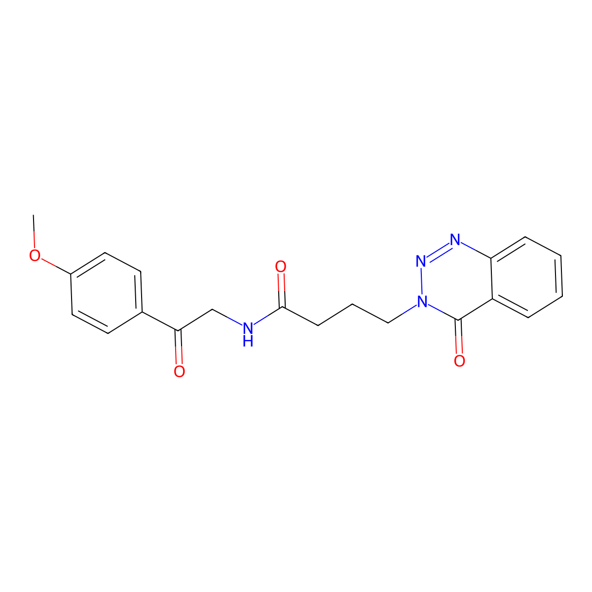 N-[2-(4-methoxyphenyl)-2-oxoethyl]-4-(4-oxo-1,2,3-benzotriazin-3(4H)-yl)butanamide molecular structure, CAS 1435999-36-2