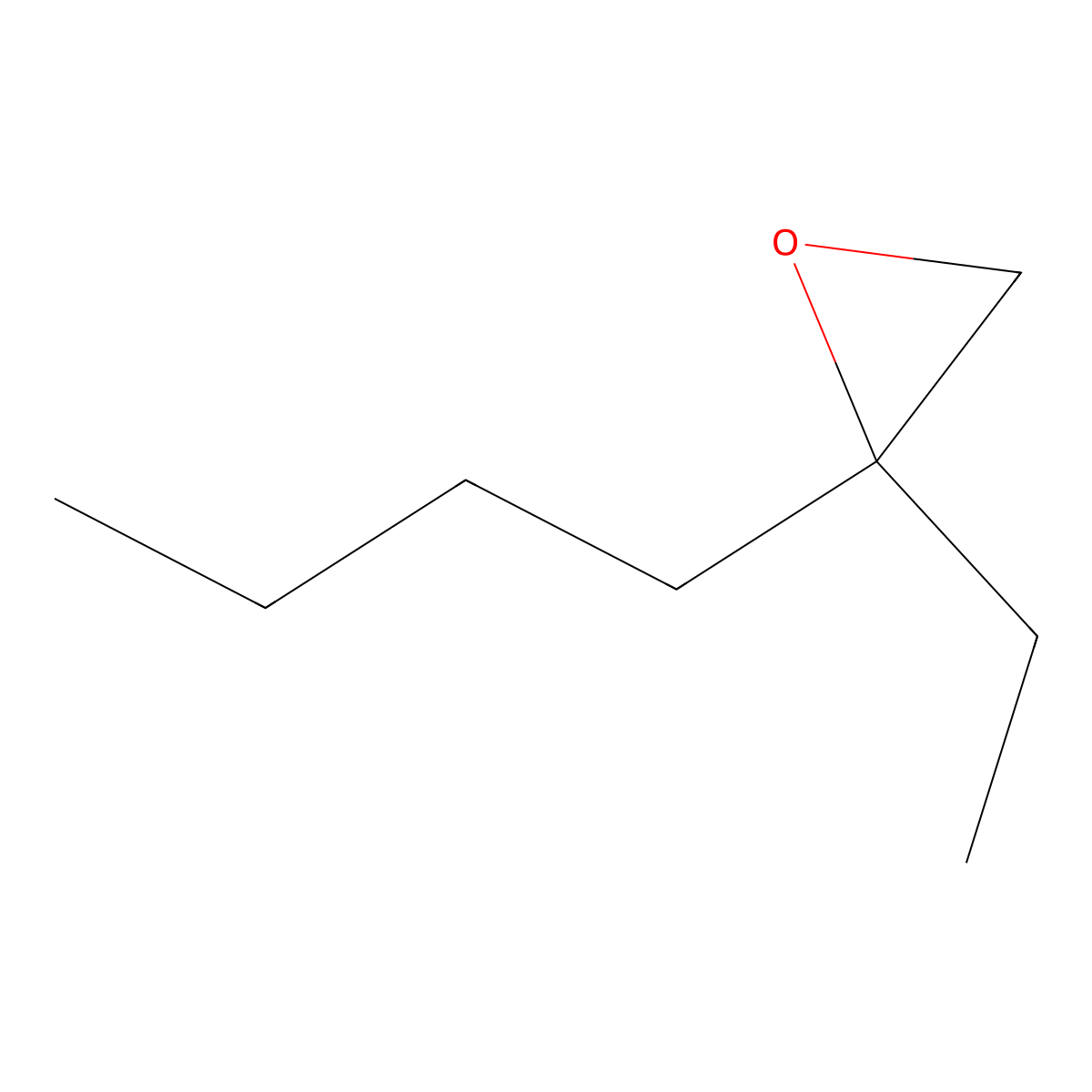 2-Butyl-2-ethyloxirane molecular structure, CAS 1436-35-7
