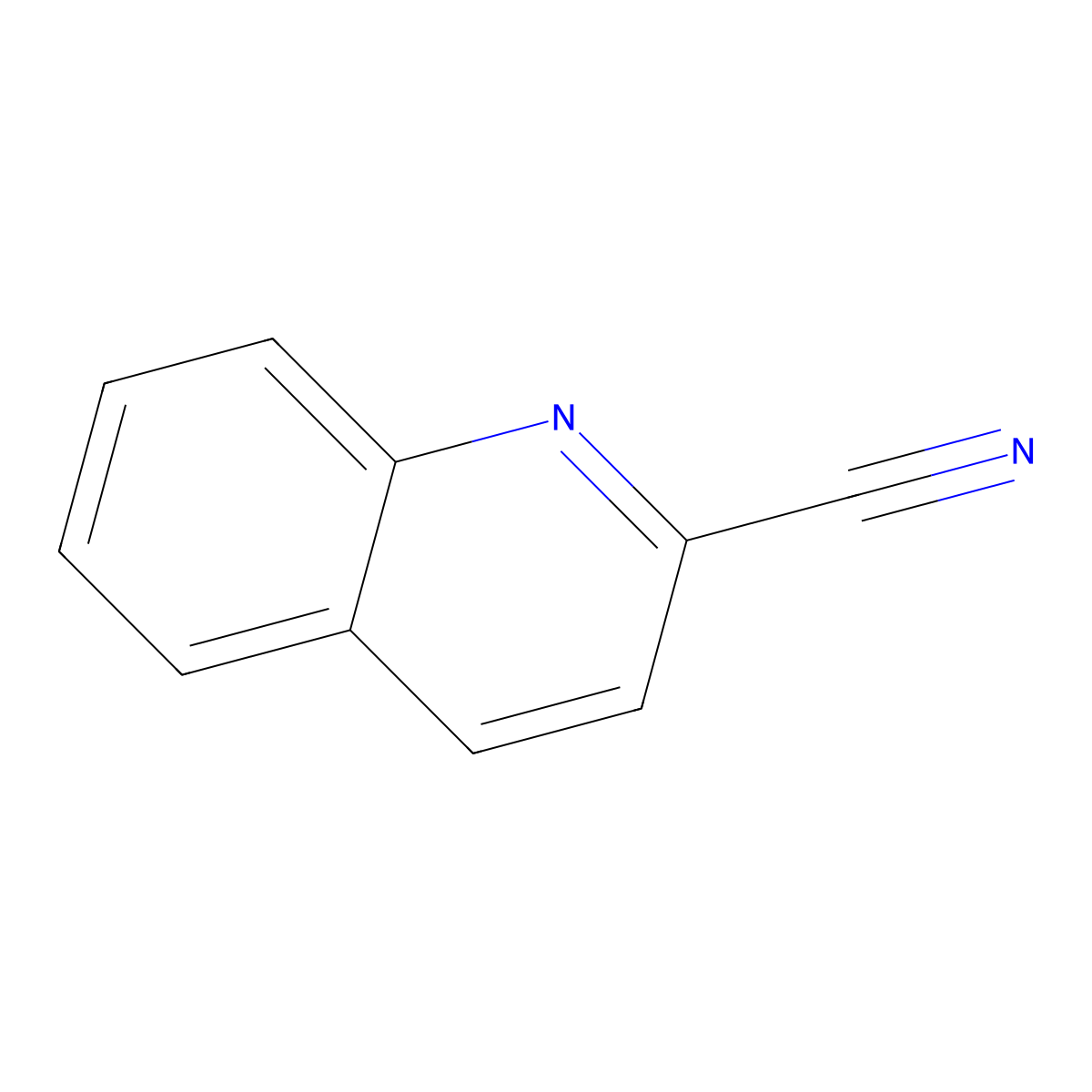 Quinoline-2-carbonitrile molecular structure, CAS 1436-43-7