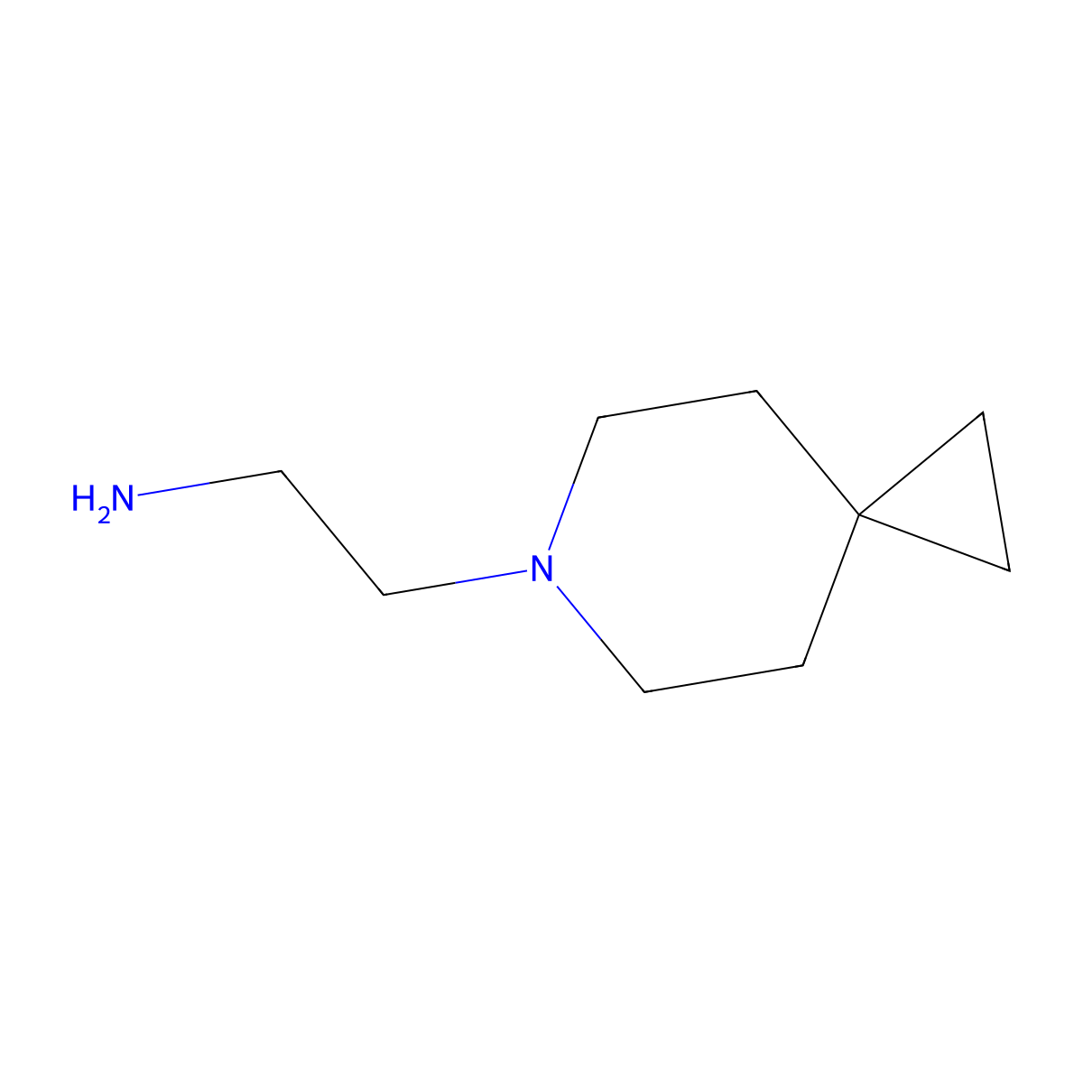 2-(6-Azaspiro(2.5)octan-6-yl)ethan-1-amine molecular structure, CAS 1436-46-0