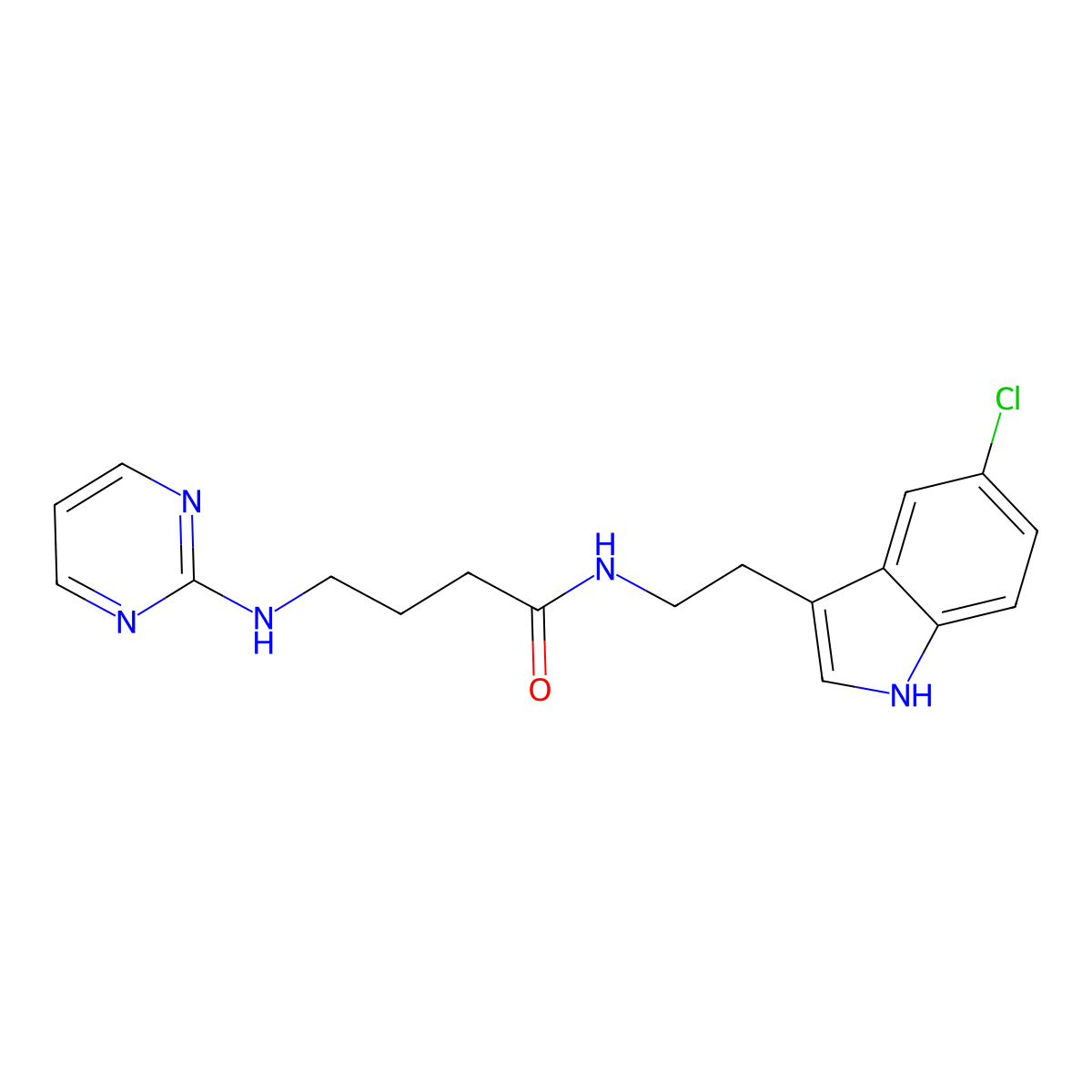 N-[2-(5-chloro-1H-indol-3-yl)ethyl]-4-(2-pyrimidinylamino)butanamide molecular structure, CAS 1436000-29-1