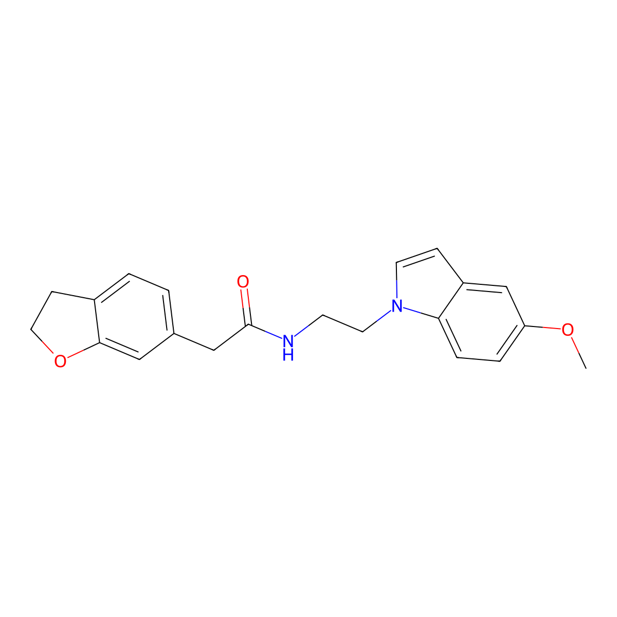 2-(2,3-dihydro-1-benzofuran-6-yl)-N-[2-(5-methoxy-1H-indol-1-yl)ethyl]acetamide molecular structure, CAS 1436000-49-5