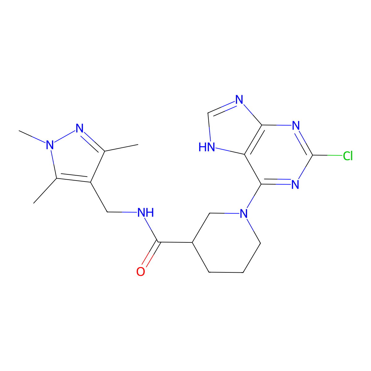 C18H23ClN8O molecular structure, CAS 1436001-58-9