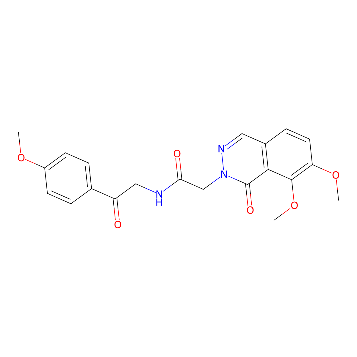 2-[7,8-dimethoxy-1-oxo-2(1H)-phthalazinyl]-N-[2-(4-methoxyphenyl)-2-oxoethyl]acetamide molecular structure, CAS 1436001-90-9