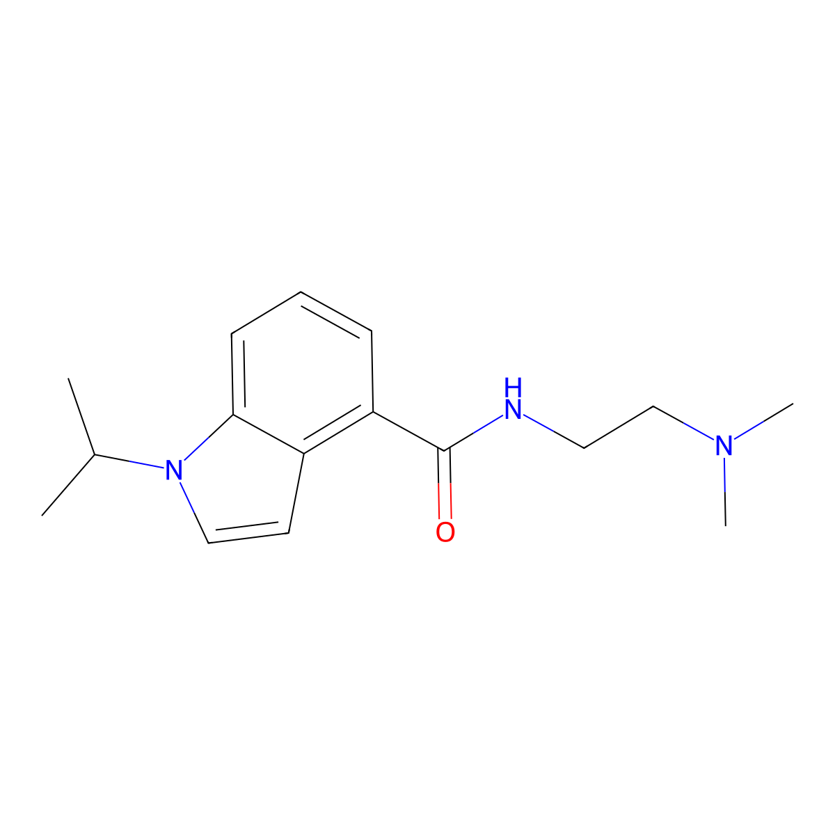 N-[2-(dimethylamino)ethyl]-1-(propan-2-yl)-1H-indole-4-carboxamide molecular structure, CAS 1436002-45-7