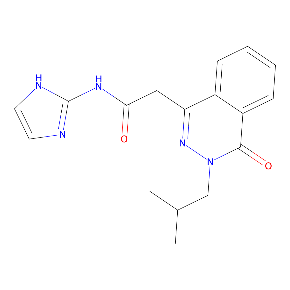 N-(1H-imidazol-2-yl)-2-[3-(2-methylpropyl)-4-oxo-3,4-dihydrophthalazin-1-yl]acetamide molecular structure, CAS 1436002-87-7