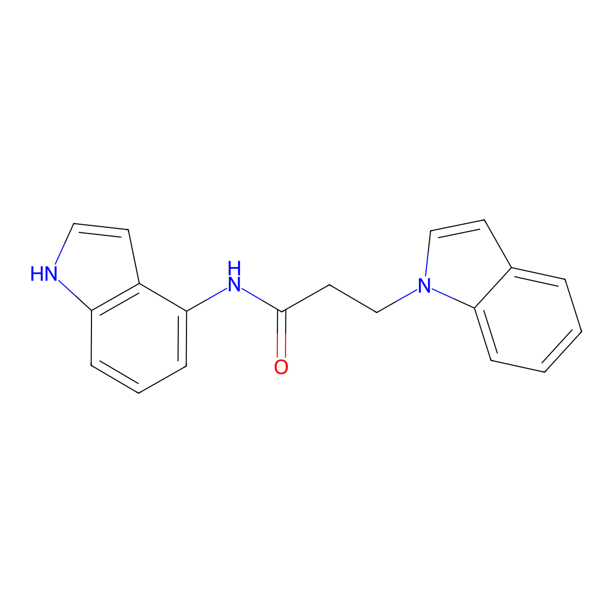3-(1H-indol-1-yl)-N-(1H-indol-4-yl)propanamide molecular structure, CAS 1436003-23-4
