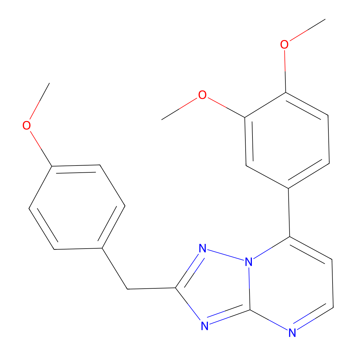 7-(3,4-Dimethoxyphenyl)-2-(4-methoxybenzyl)[1,2,4]triazolo[1,5-a]pyrimidine molecular structure, CAS 1436003-63-2