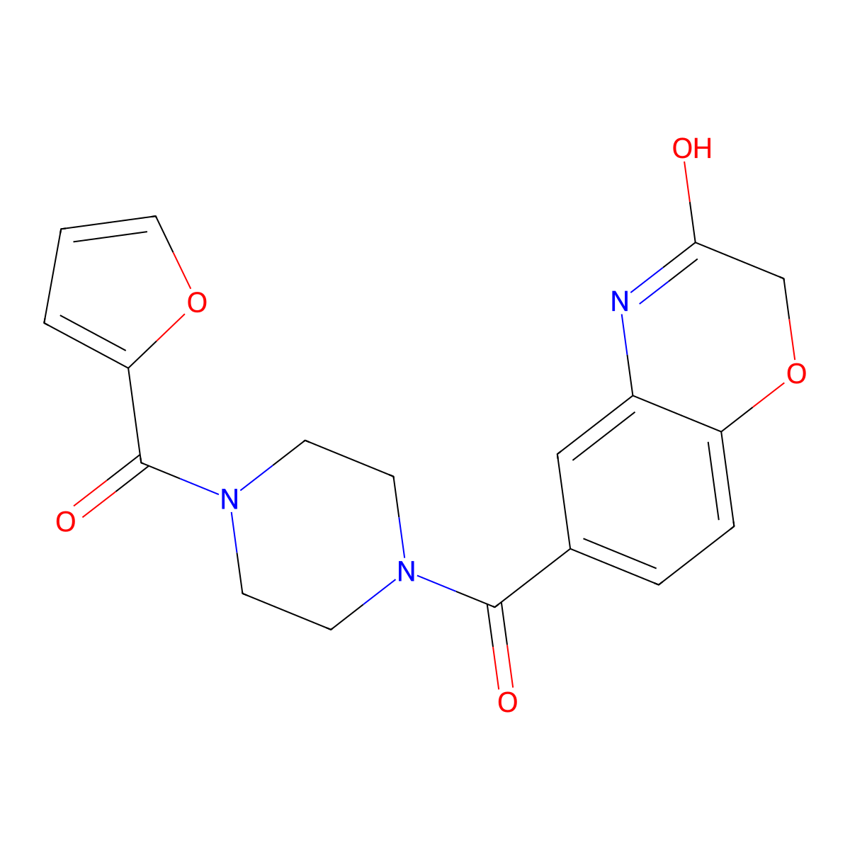 6-{[4-(2-furylcarbonyl)piperazino]carbonyl}-2H-1,4-benzoxazin-3(4H)-one molecular structure, CAS 1436003-95-0