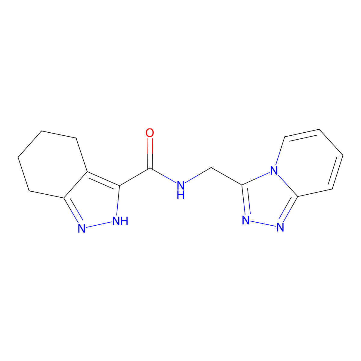 N-([1,2,4]triazolo[4,3-a]pyridin-3-ylmethyl)-4,5,6,7-tetrahydro-1H-indazole-3-carboxamide molecular structure, CAS 1436005-55-8