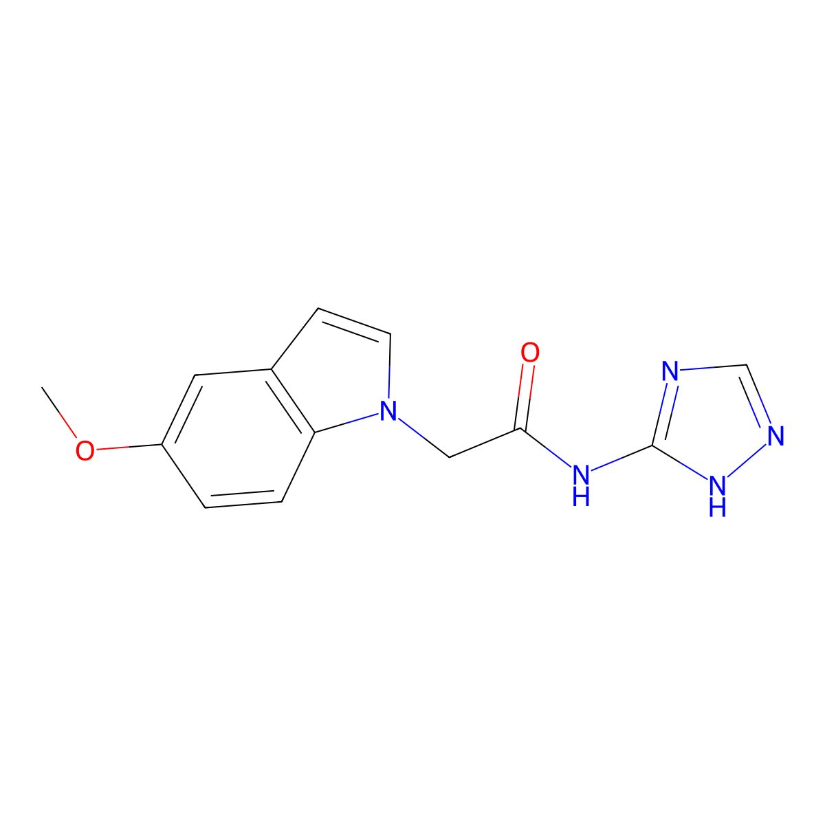 2-(5-methoxy-1H-indol-1-yl)-N-(4H-1,2,4-triazol-3-yl)acetamide molecular structure, CAS 1436005-88-7