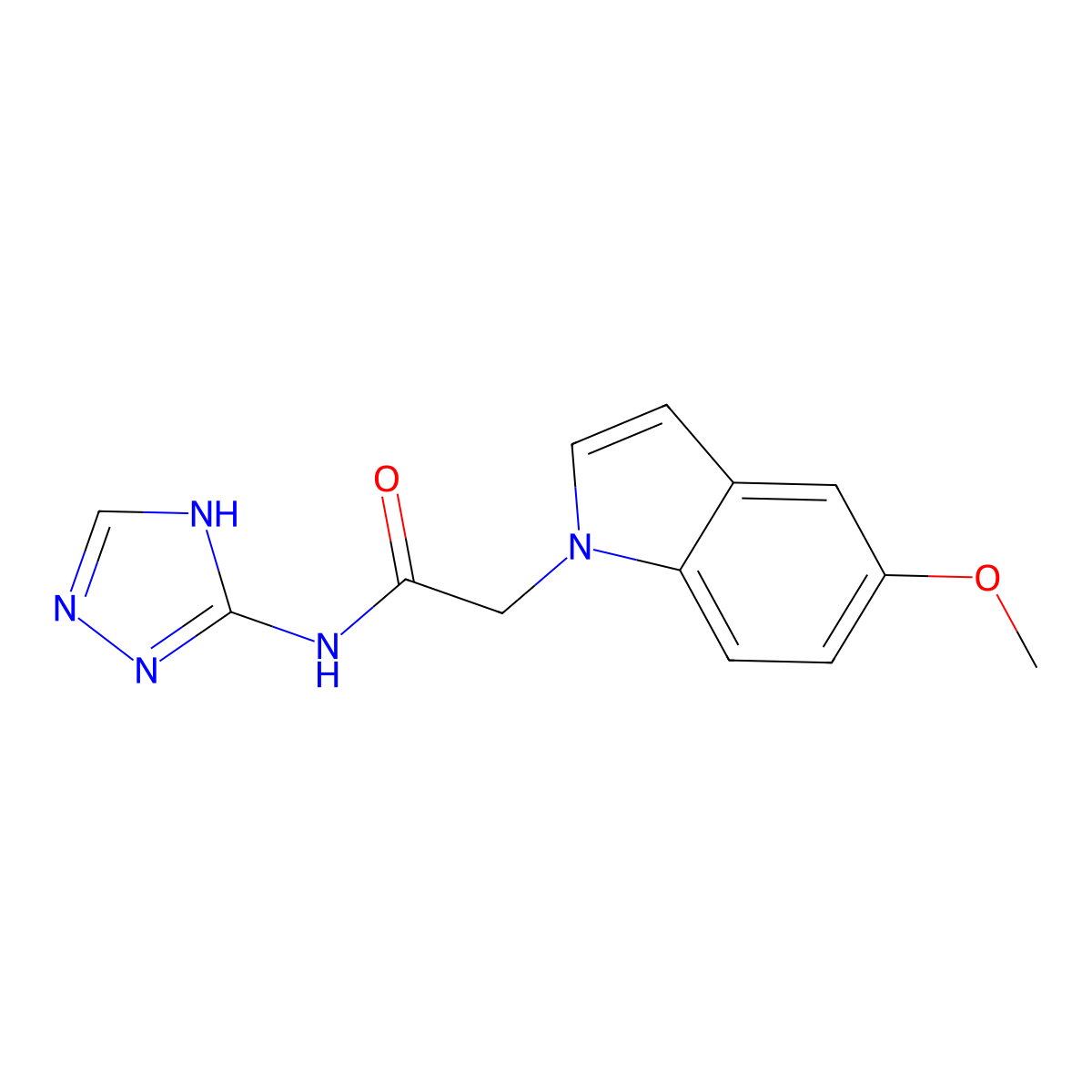 2-(5-methoxy-1H-indol-1-yl)-N-(4H-1,2,4-triazol-3-yl)acetamide molecular structure, CAS 1436005-88-7
