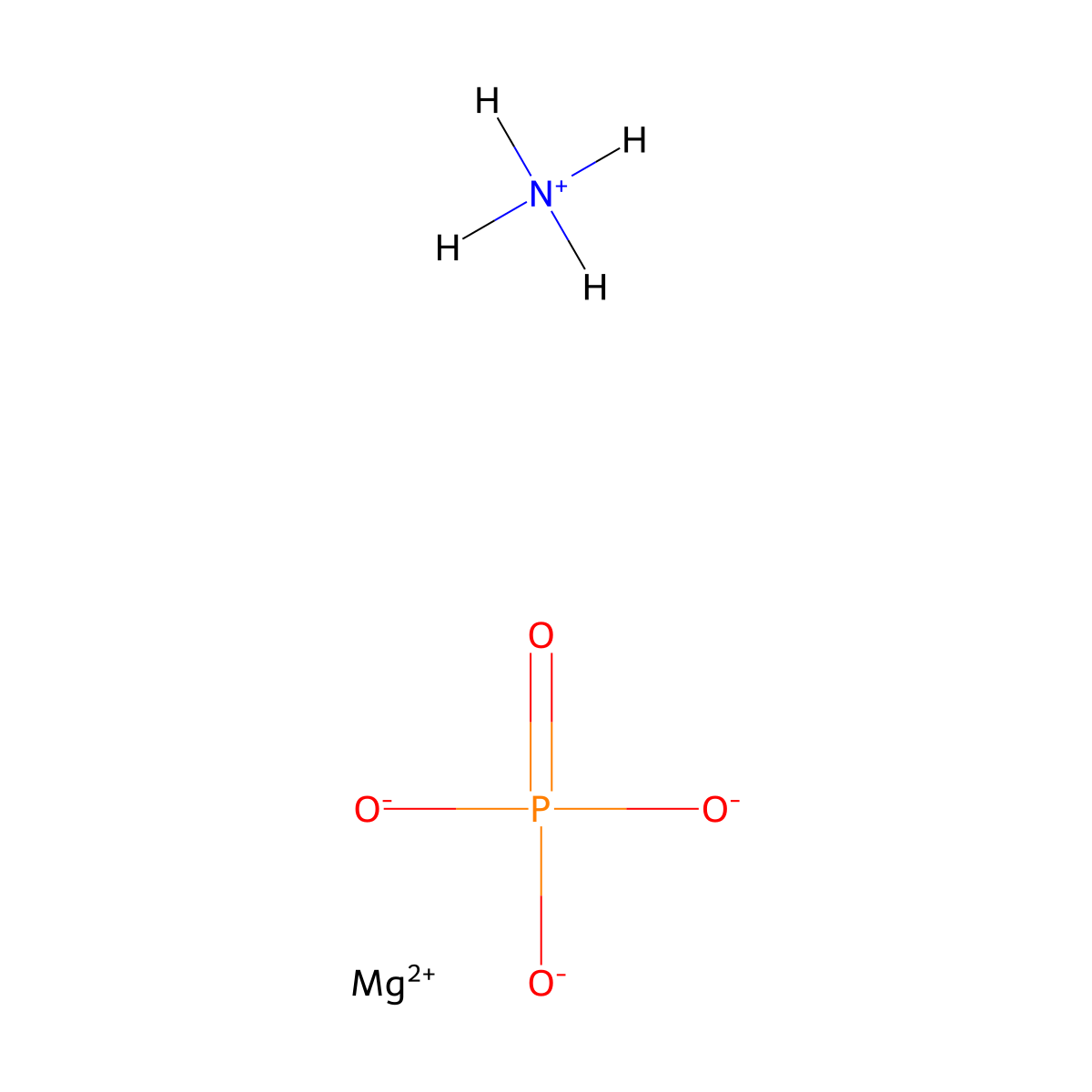 Magnesium Ammonium Phosphate molecular structure, CAS 143601-25-6