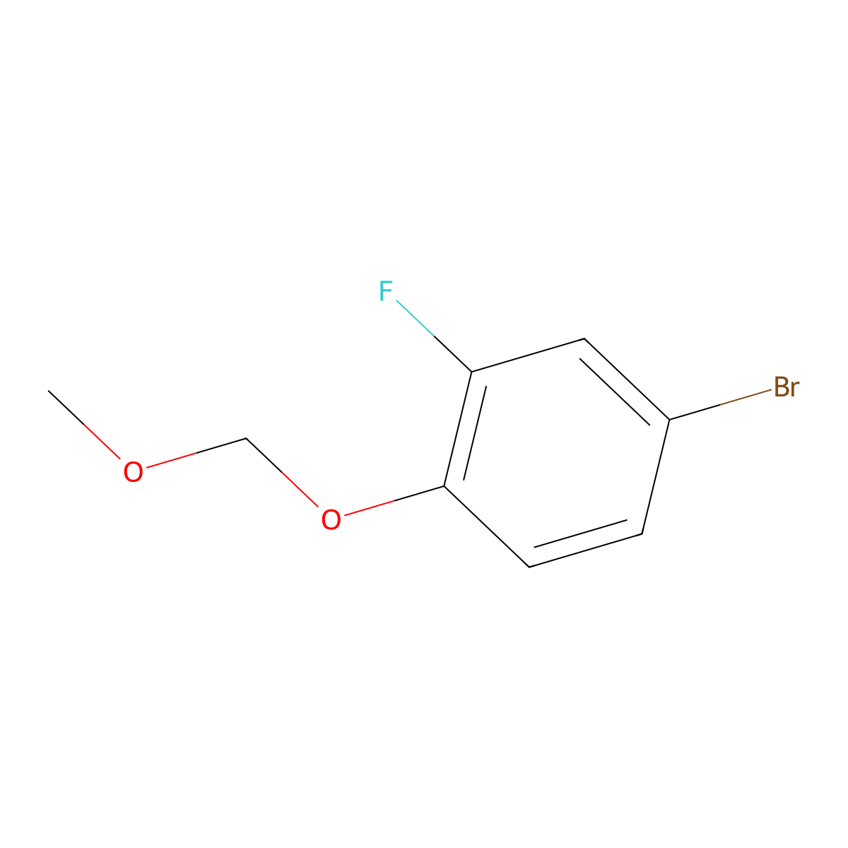 4-Bromo-2-fluoro-1-methoxymethoxy-benzene molecular structure, CAS 143610-62-2
