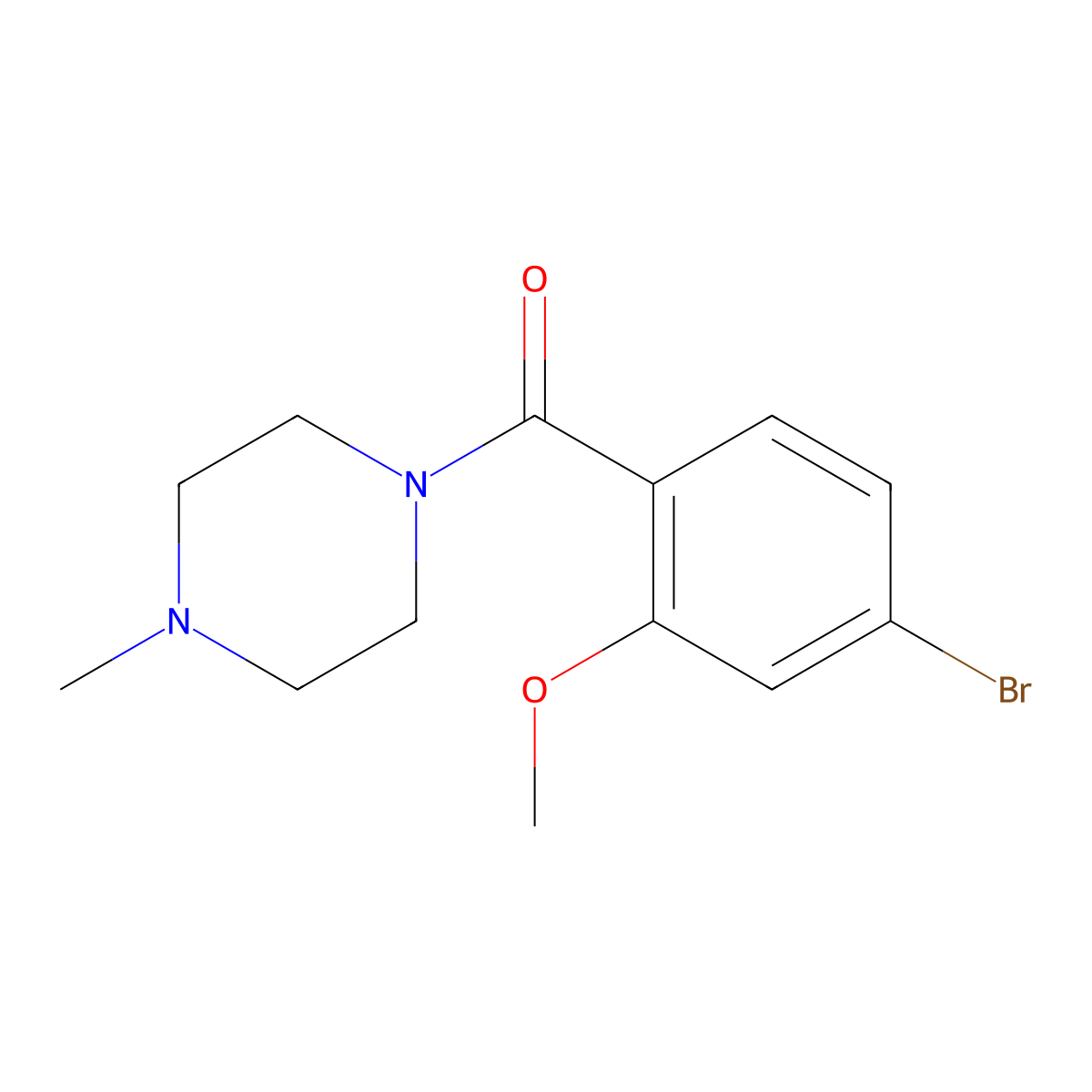 (4-Bromo-2-methoxyphenyl)(4-methyl-1-piperazinyl)methanone molecular structure, CAS 1436119-37-7