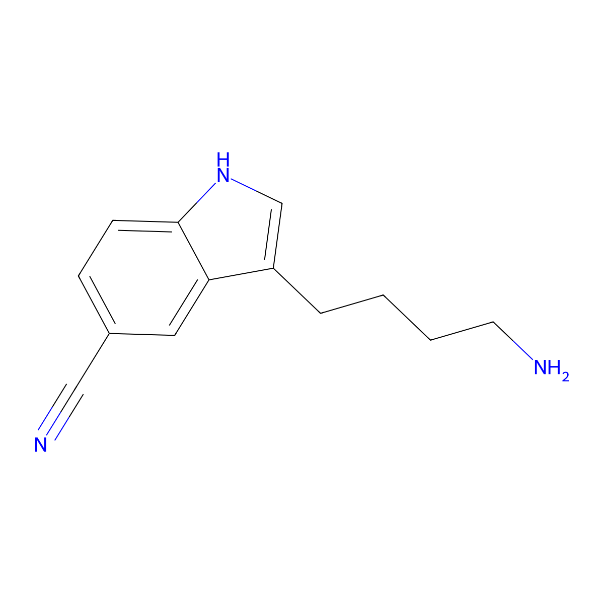 3-(4-aminobutyl)-1H-indole-5-carbonitrile molecular structure, CAS 143612-85-5