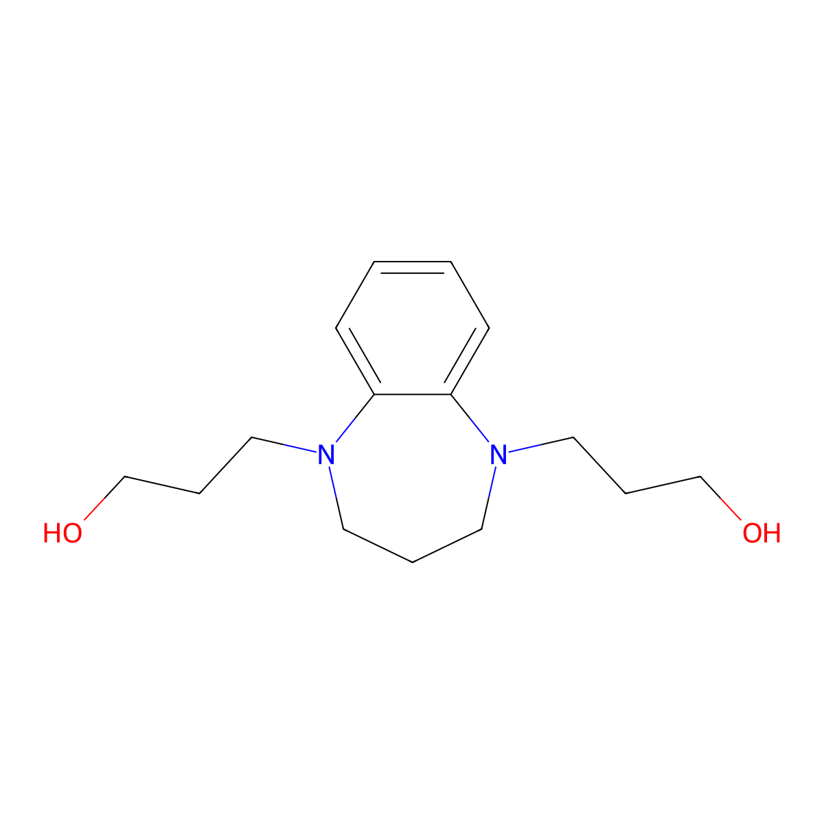 3-(5-(3-hydroxypropyl)-2,3,4,5-tetrahydro-1H-1,5-benzodiazepin-1-yl)propan-1-ol molecular structure, CAS 1436121-30-0
