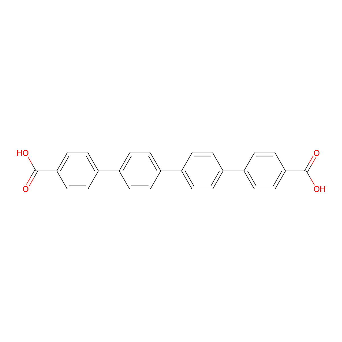 [1,1':4',1'':4'',1'''-Quaterphenyl]-4,4'''-dicarboxylic acid molecular structure, CAS 143613-17-6