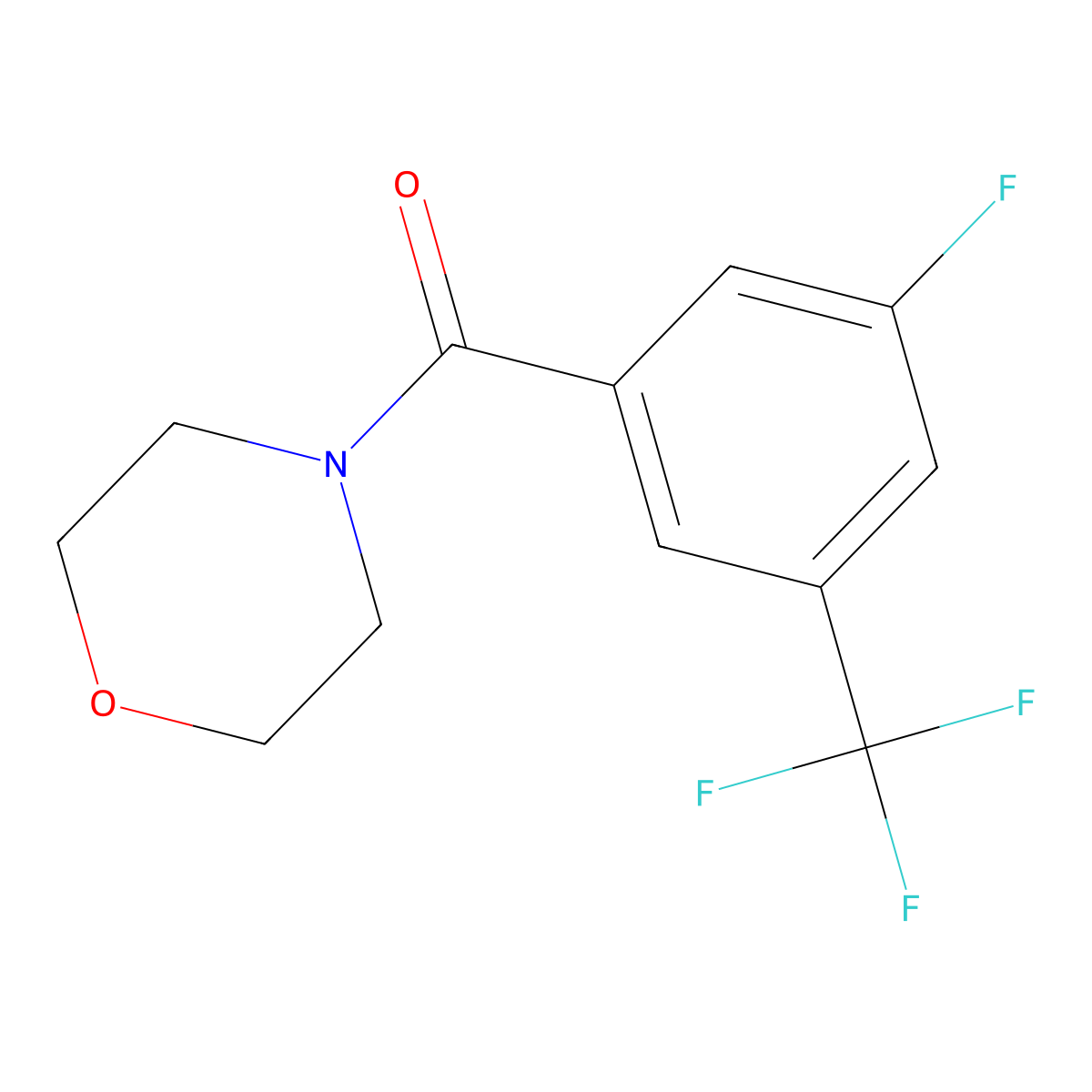 (3-Fluoro-5-(trifluoromethyl)phenyl)(morpholino)methanone molecular structure, CAS 1436144-41-0