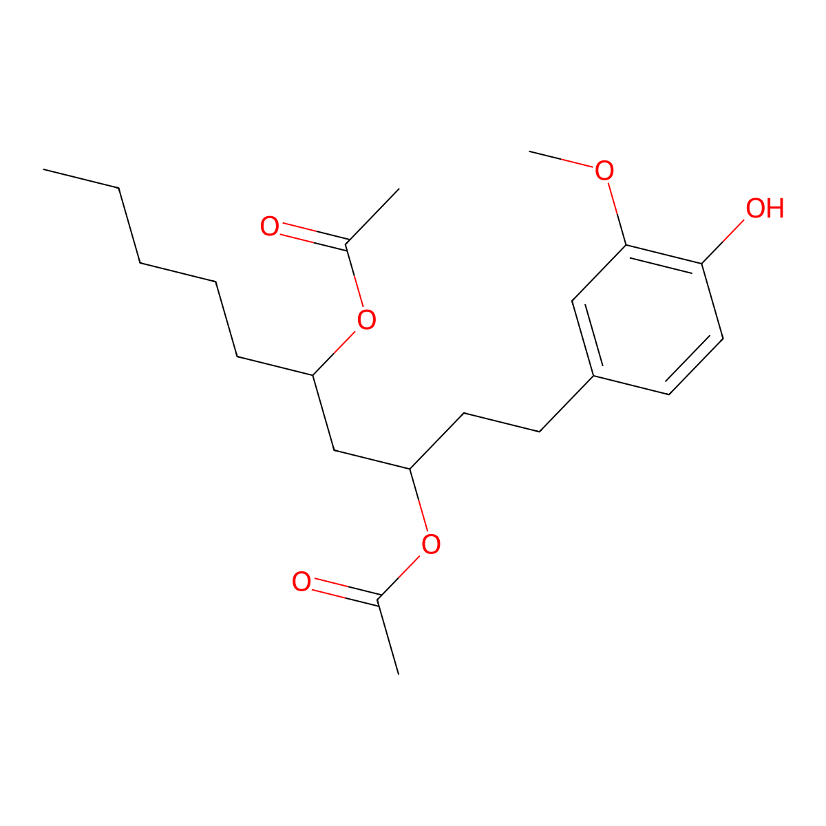 Diacetoxy-6-gingerdiol molecular structure, CAS 143615-75-2