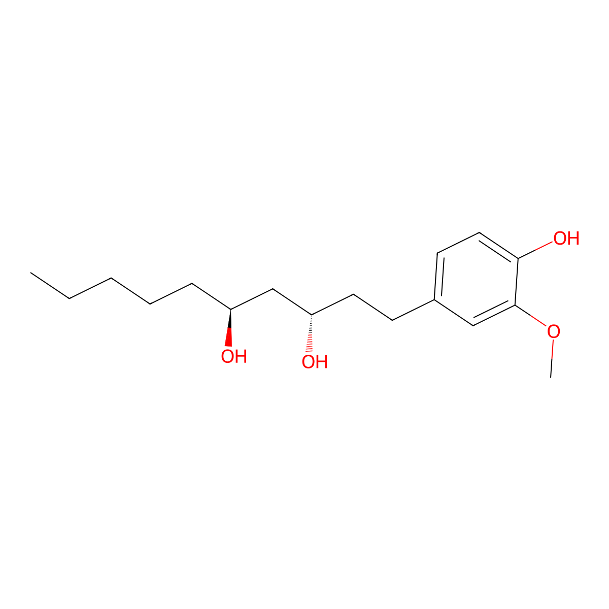 (3S,5S)-[6]-Gingerdiol molecular structure, CAS 143615-76-3