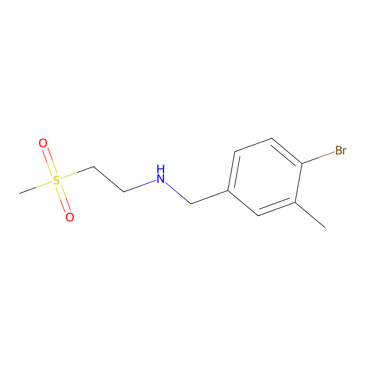 N-(4-Bromo-3-methylbenzyl)-2-(methylsulfonyl)ethanamine molecular structure, CAS 1436194-55-6