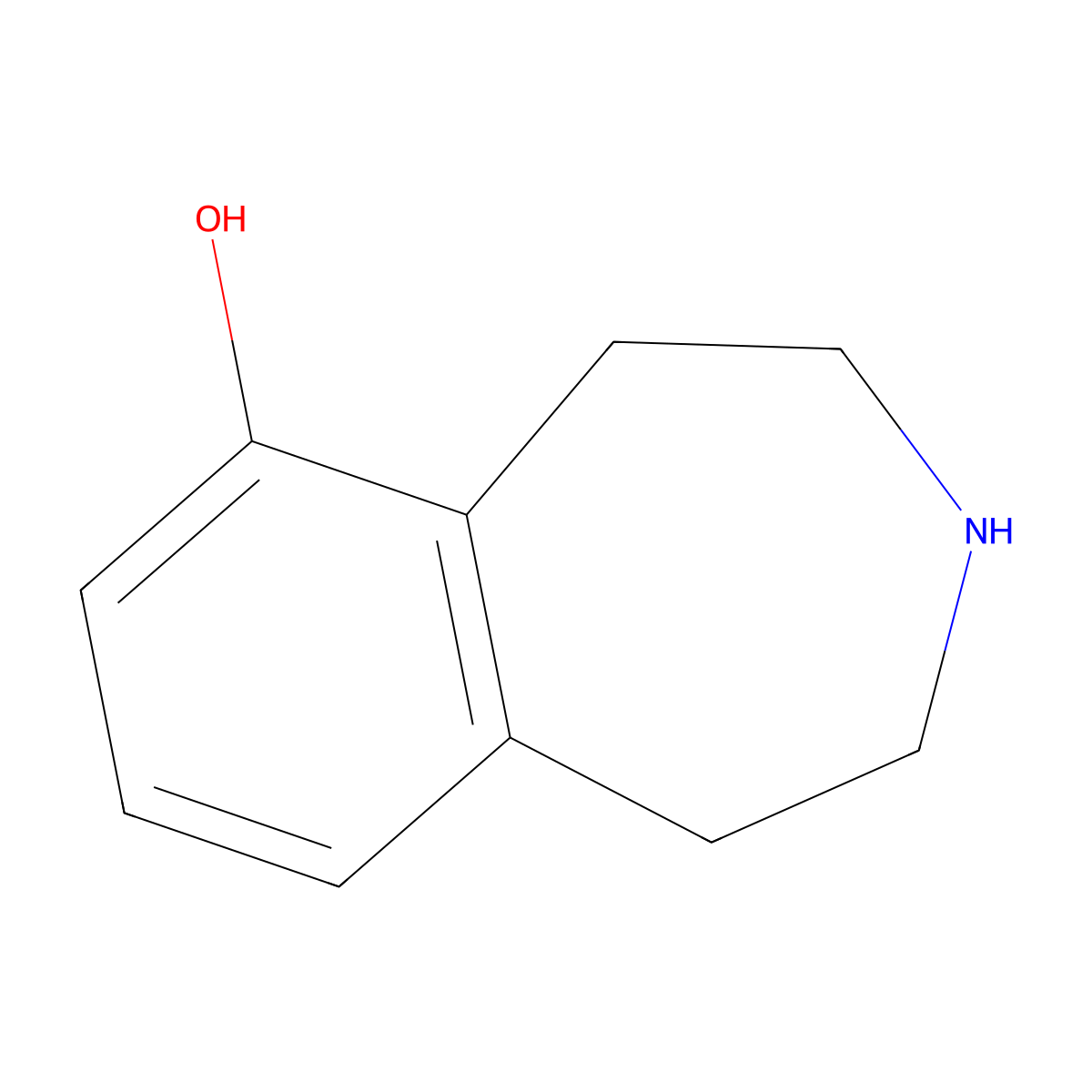 2,3,4,5-tetrahydro-1H-benzo[d]azepin-6-ol molecular structure, CAS 143620-35-3