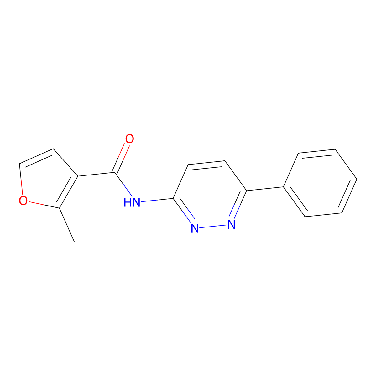 2-Methyl-N-(6-phenylpyridazin-3-YL)furan-3-carboxamide molecular structure, CAS 1436224-02-0