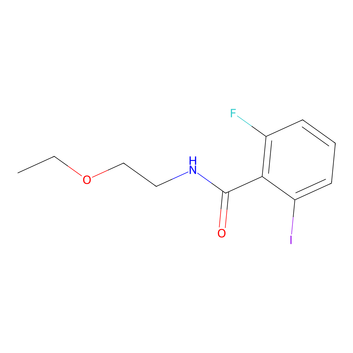 N-(2-Ethoxyethyl)-2-fluoro-6-iodobenzamide molecular structure, CAS 1436261-83-4