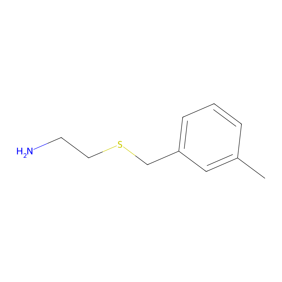 2-[(3-Methylbenzyl)sulfanyl]ethanamine molecular structure, CAS 143627-52-5