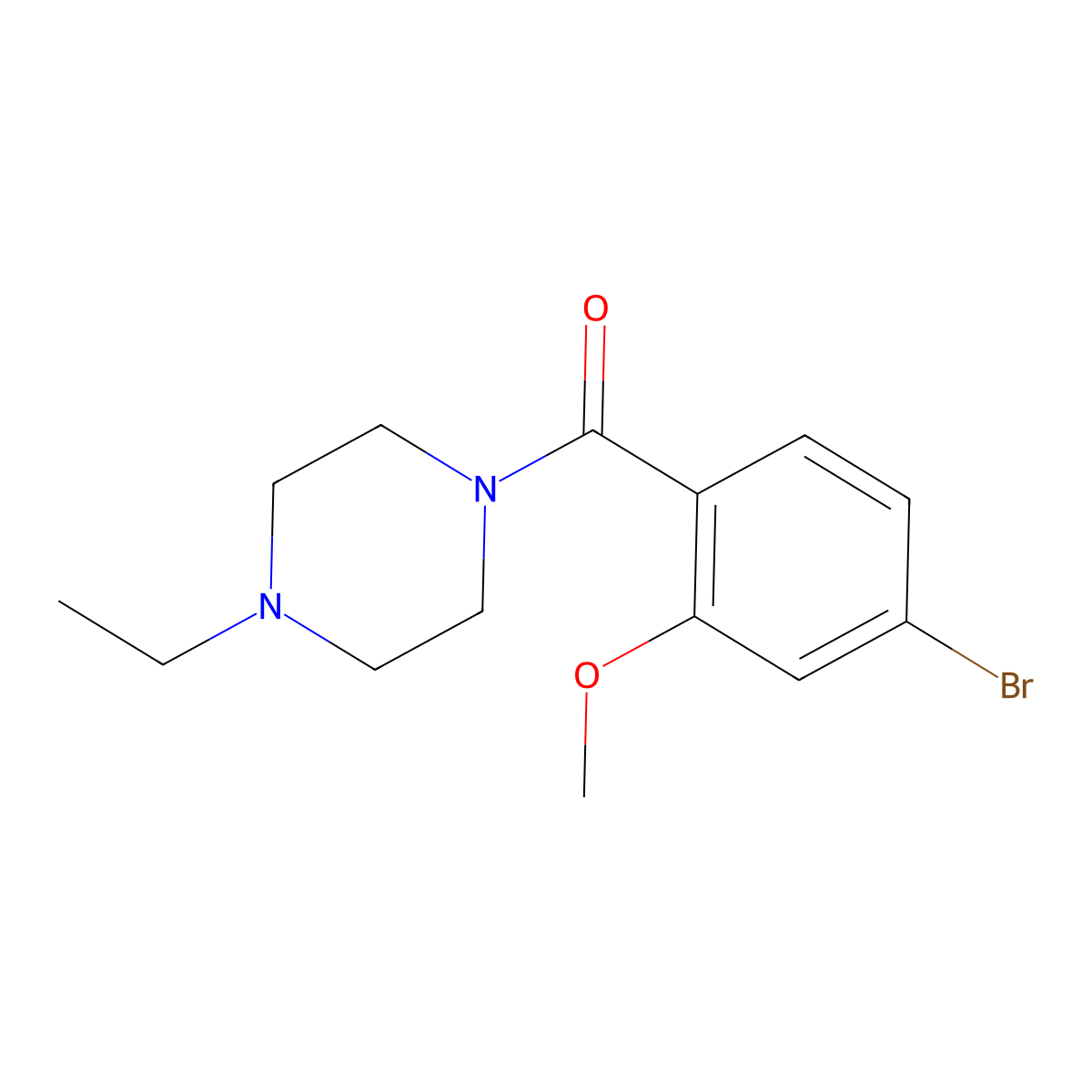 (4-Bromo-2-methoxyphenyl)(4-ethyl-1-piperazinyl)methanone molecular structure, CAS 1436348-64-9