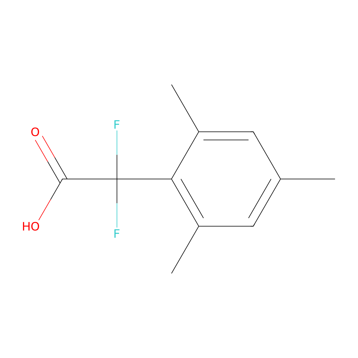 2,2-Difluoro-2-mesitylacetic Acid molecular structure, CAS 1436389-32-0