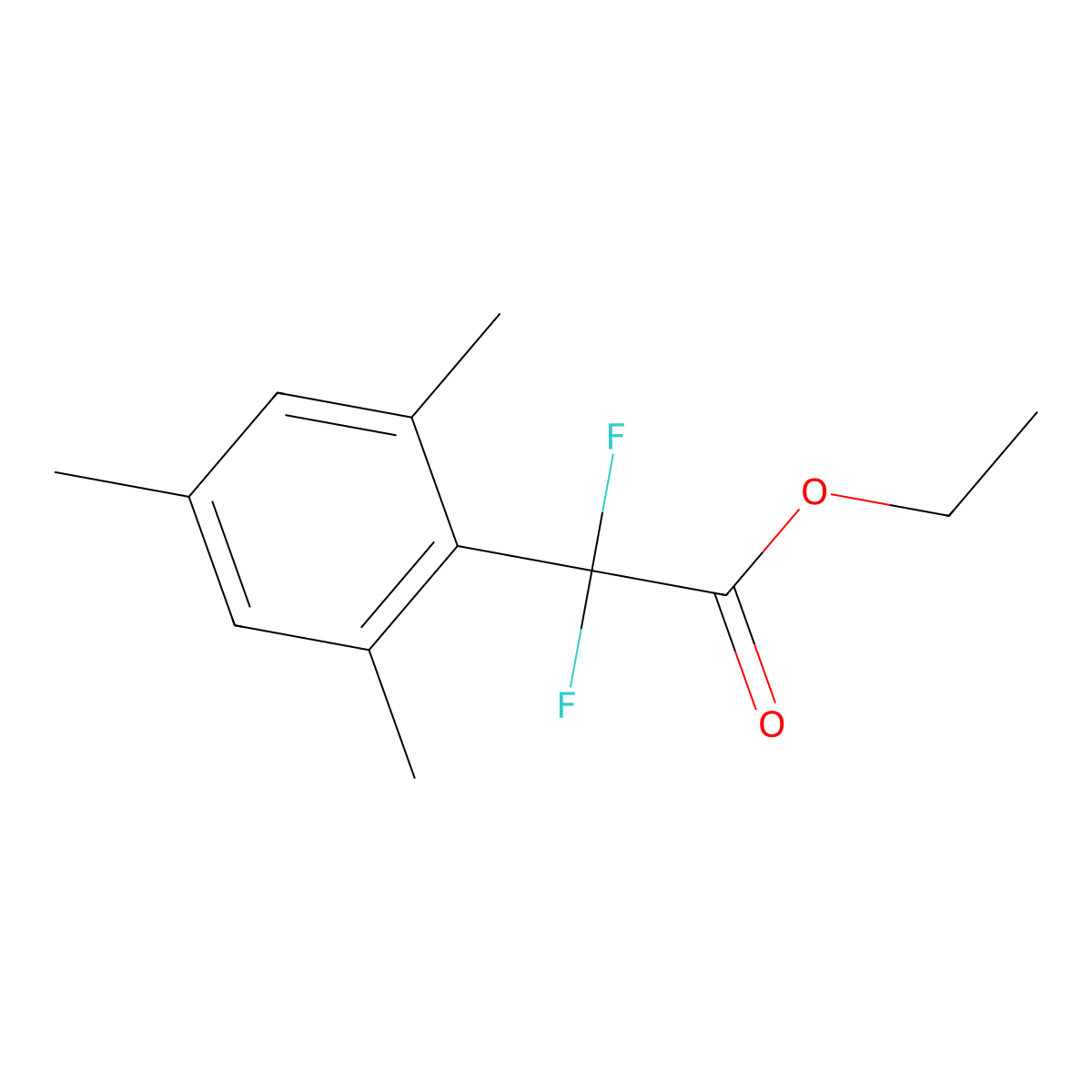 Ethyl 2,2-Difluoro-2-mesitylacetate molecular structure, CAS 1436389-43-3