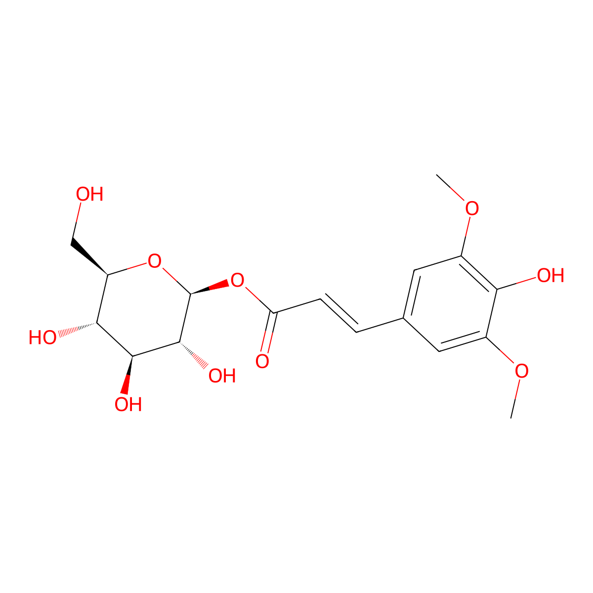 1-O-sinapoyl-beta-D-glucose molecular structure, CAS 14364-09-1