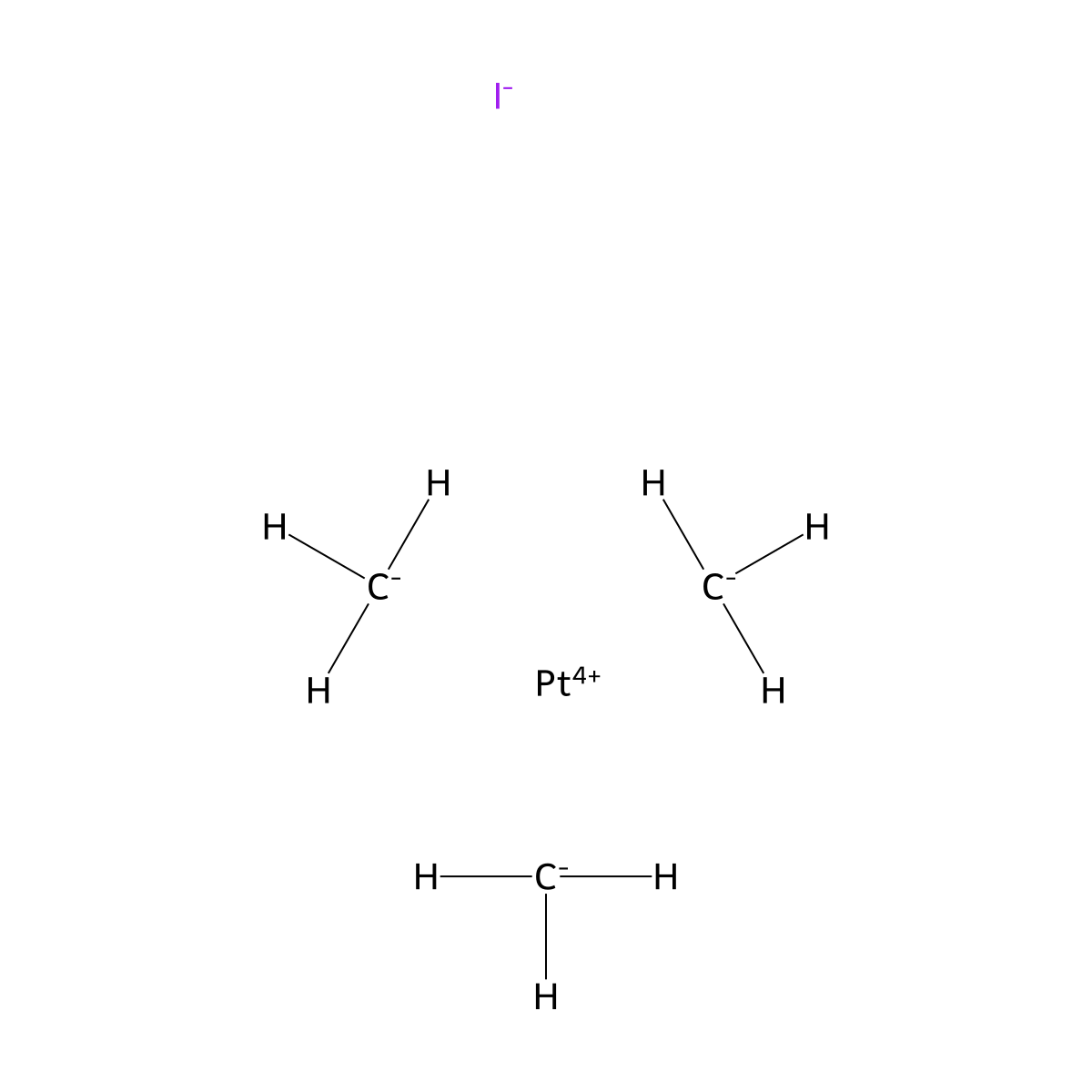 Trimethylplatinum(IV) iodide molecular structure, CAS 14364-93-3