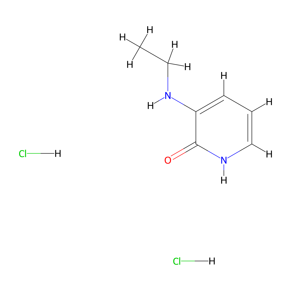 3-(Ethylamino)pyridin-2-ol dihydrochloride molecular structure, CAS 1436426-49-1
