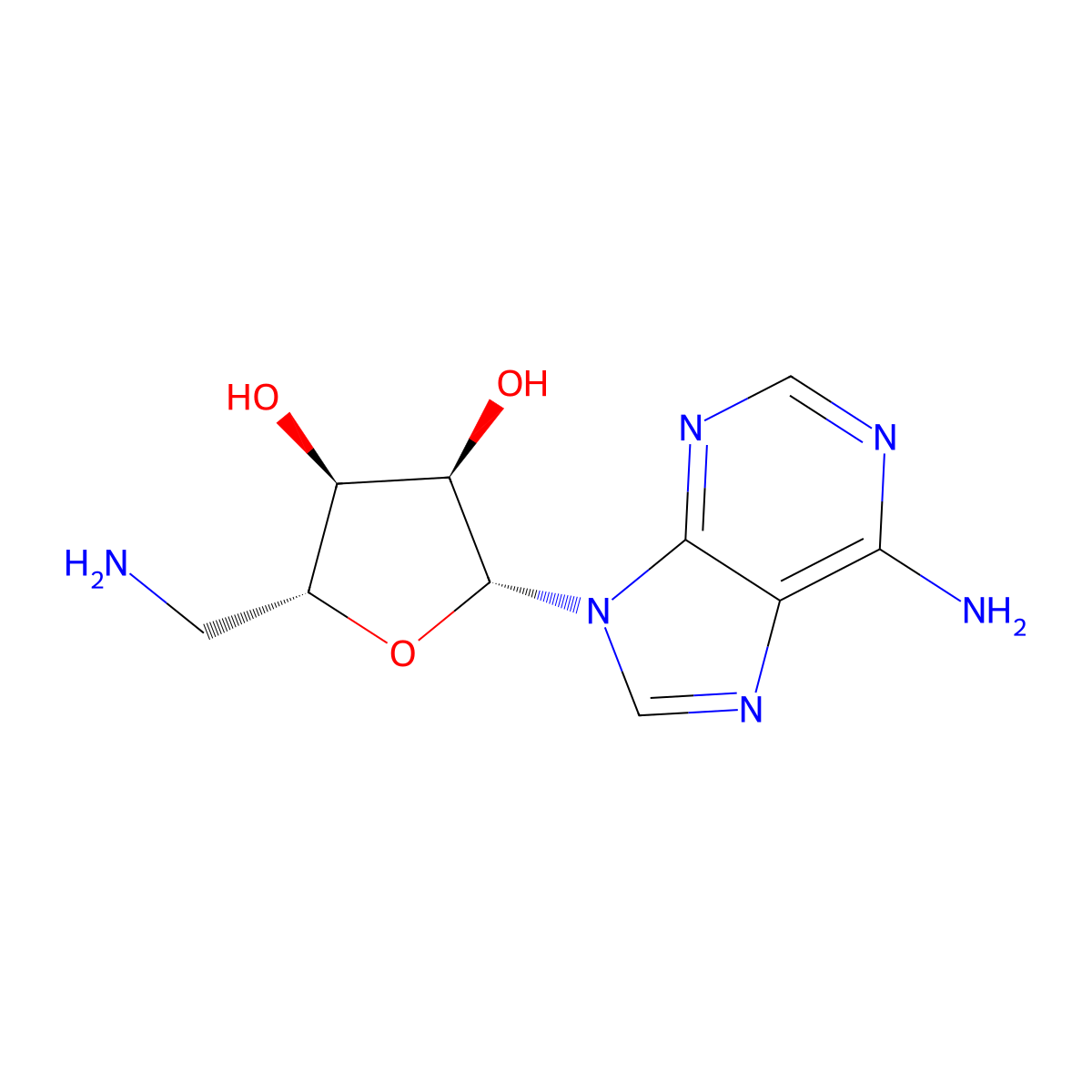 5'-Amino-5'-deoxyadenosine molecular structure, CAS 14365-44-7