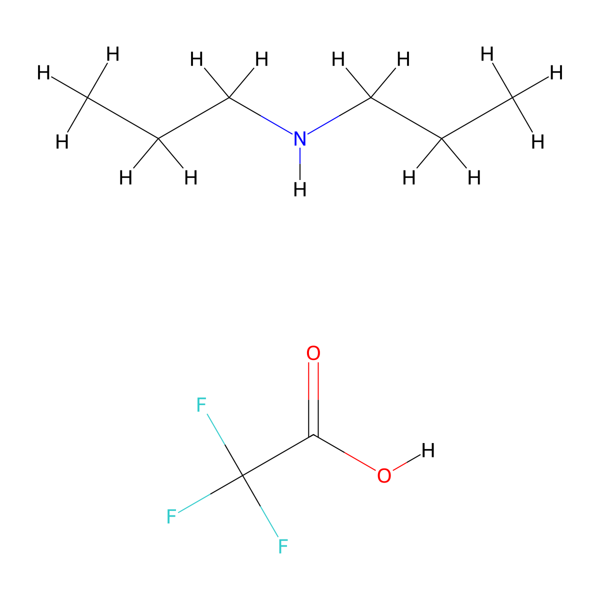 Dipropylammonium Trifluoroacetate molecular structure, CAS 143651-07-4