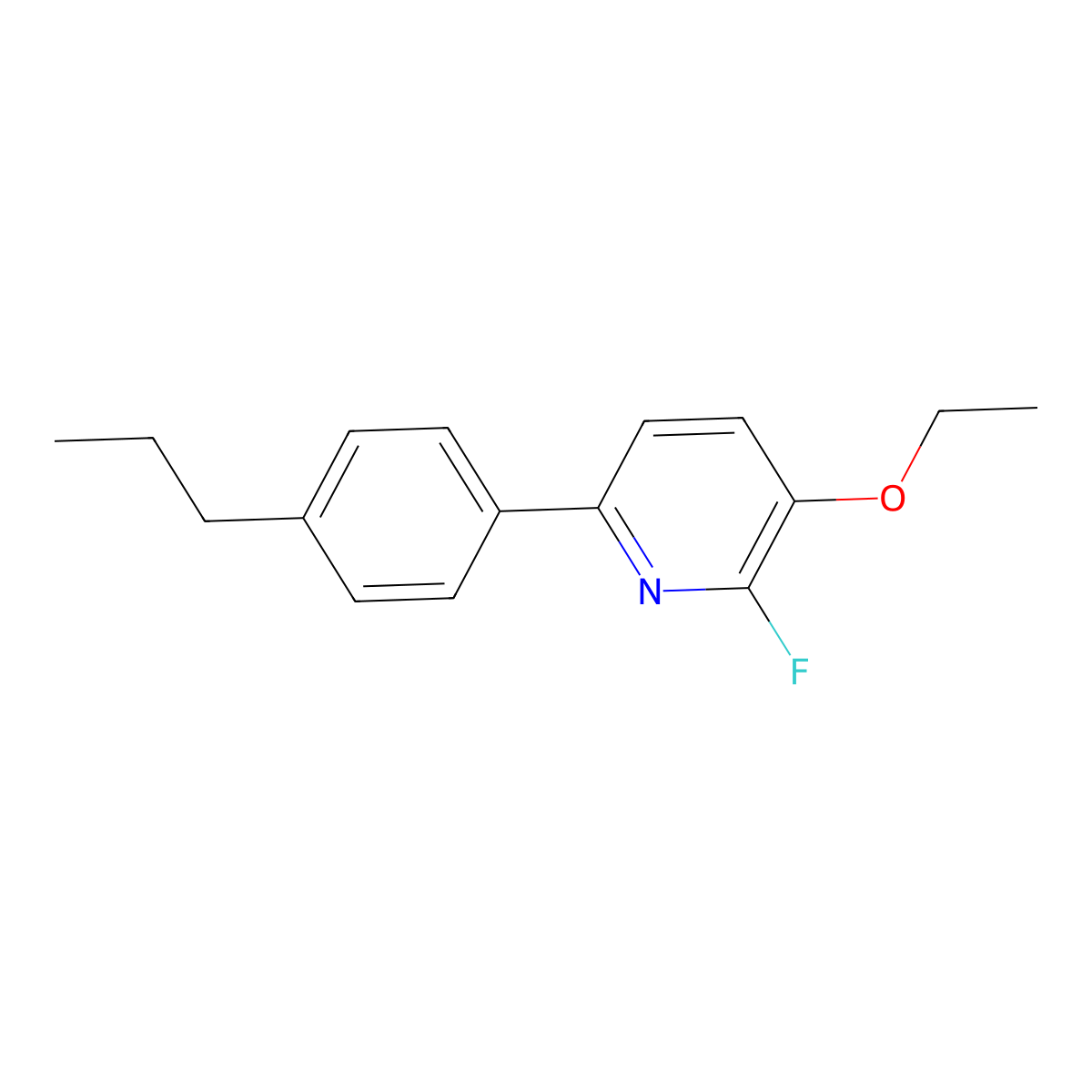 3-Ethoxy-2-fluoro-6-(4-propylphenyl)pyridine molecular structure, CAS 143651-11-0