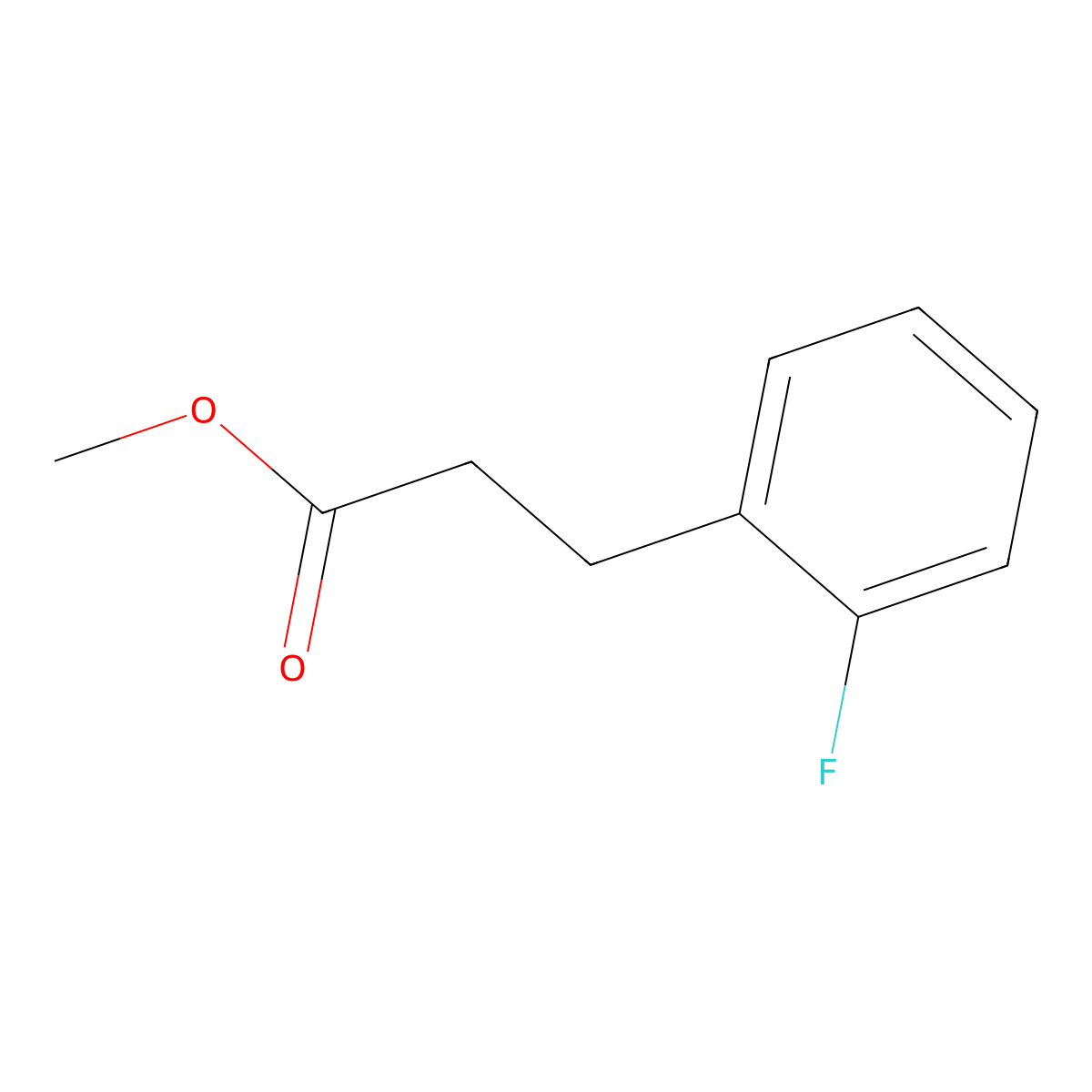 Methyl 3-(2-fluorophenyl)propanoate molecular structure, CAS 143654-59-5