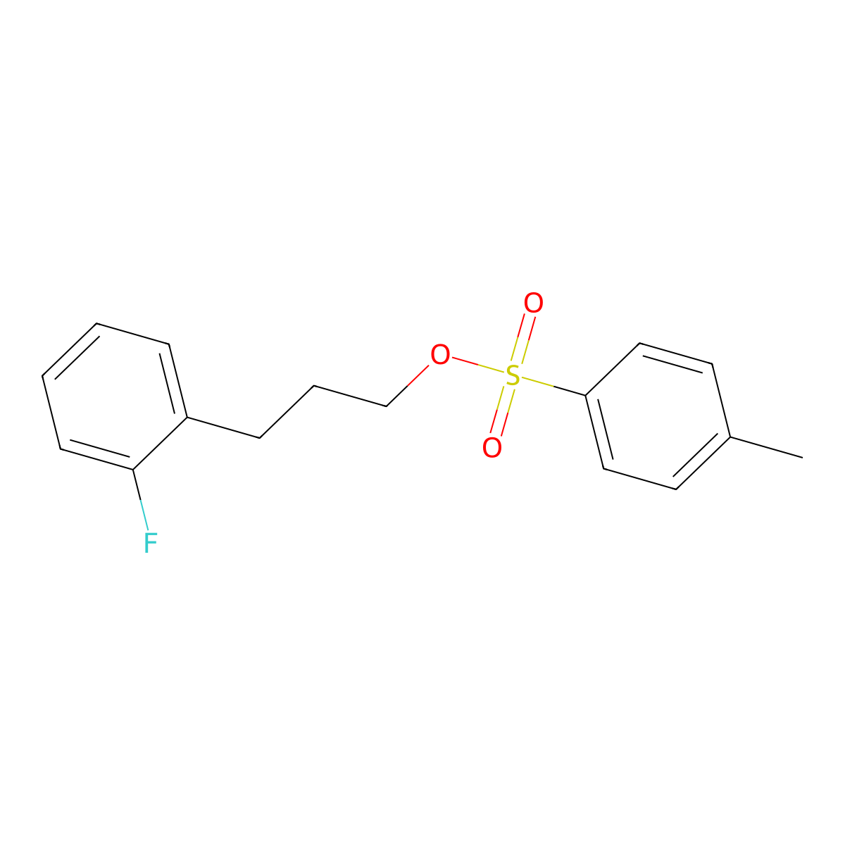 3-(2-Fluorophenyl)propyl 4-methylbenzenesulfonate molecular structure, CAS 143654-60-8
