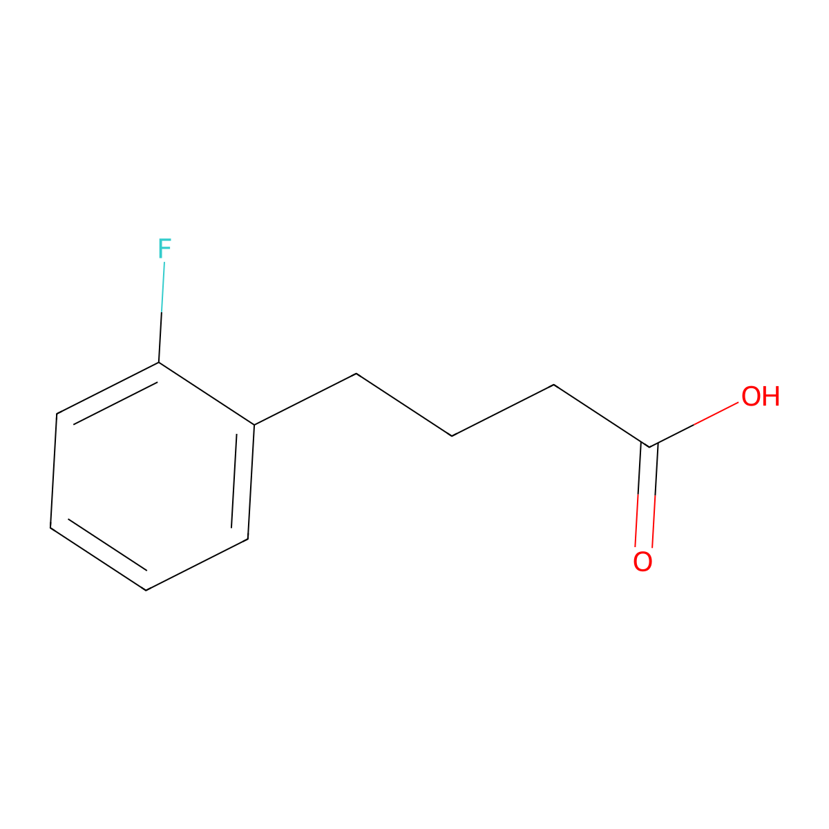 4-(2-Fluorophenyl)butanoic acid molecular structure, CAS 143654-62-0